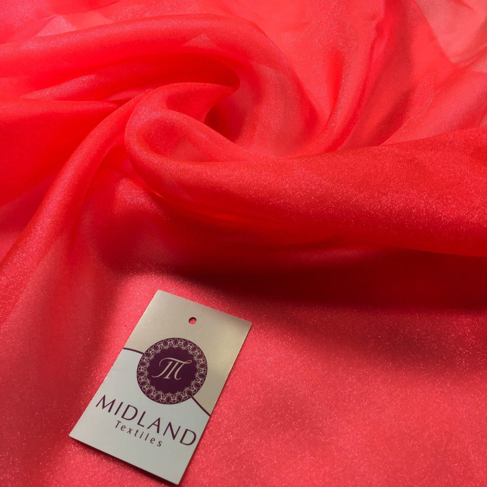 CRYSTAL ORGANZA WEDDING BRIDAL DANCE VEIL DRESS FABRIC MATERIAL 45' WIDE M111