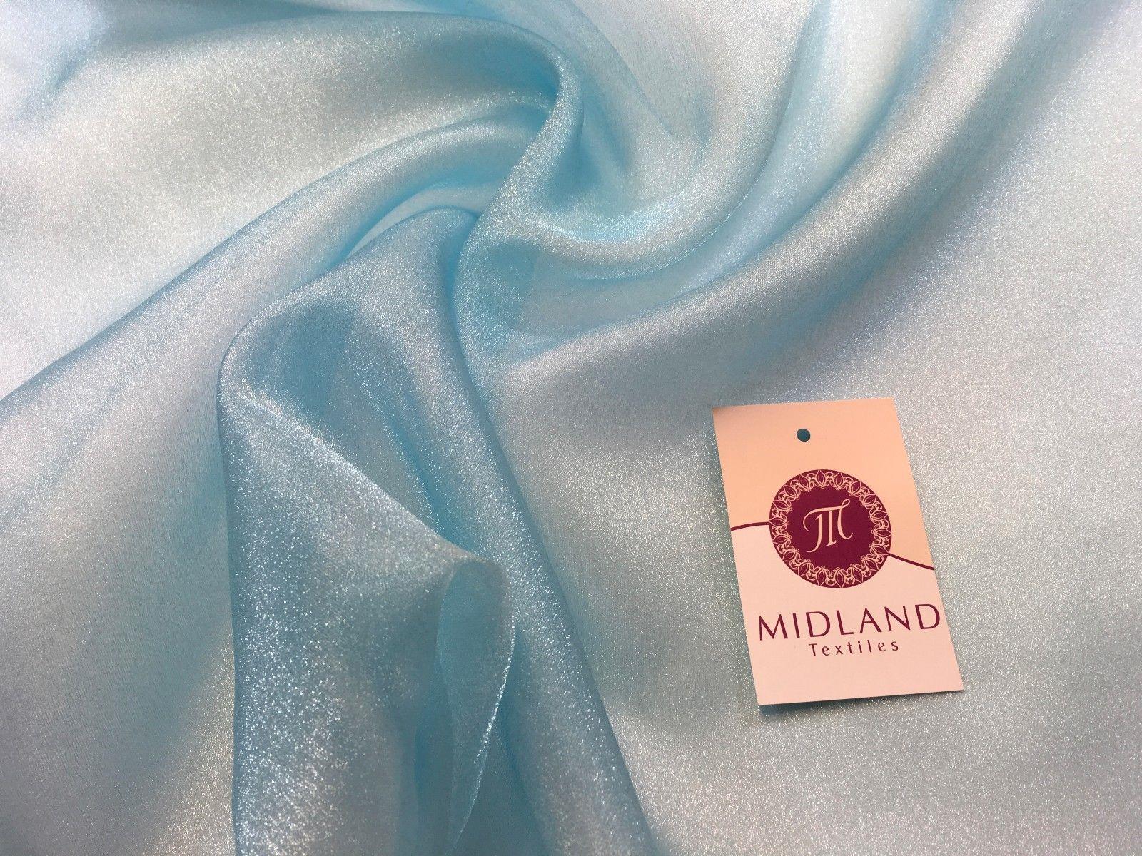 CRYSTAL ORGANZA WEDDING BRIDAL DANCE VEIL DRESS FABRIC MATERIAL 45' WIDE M111