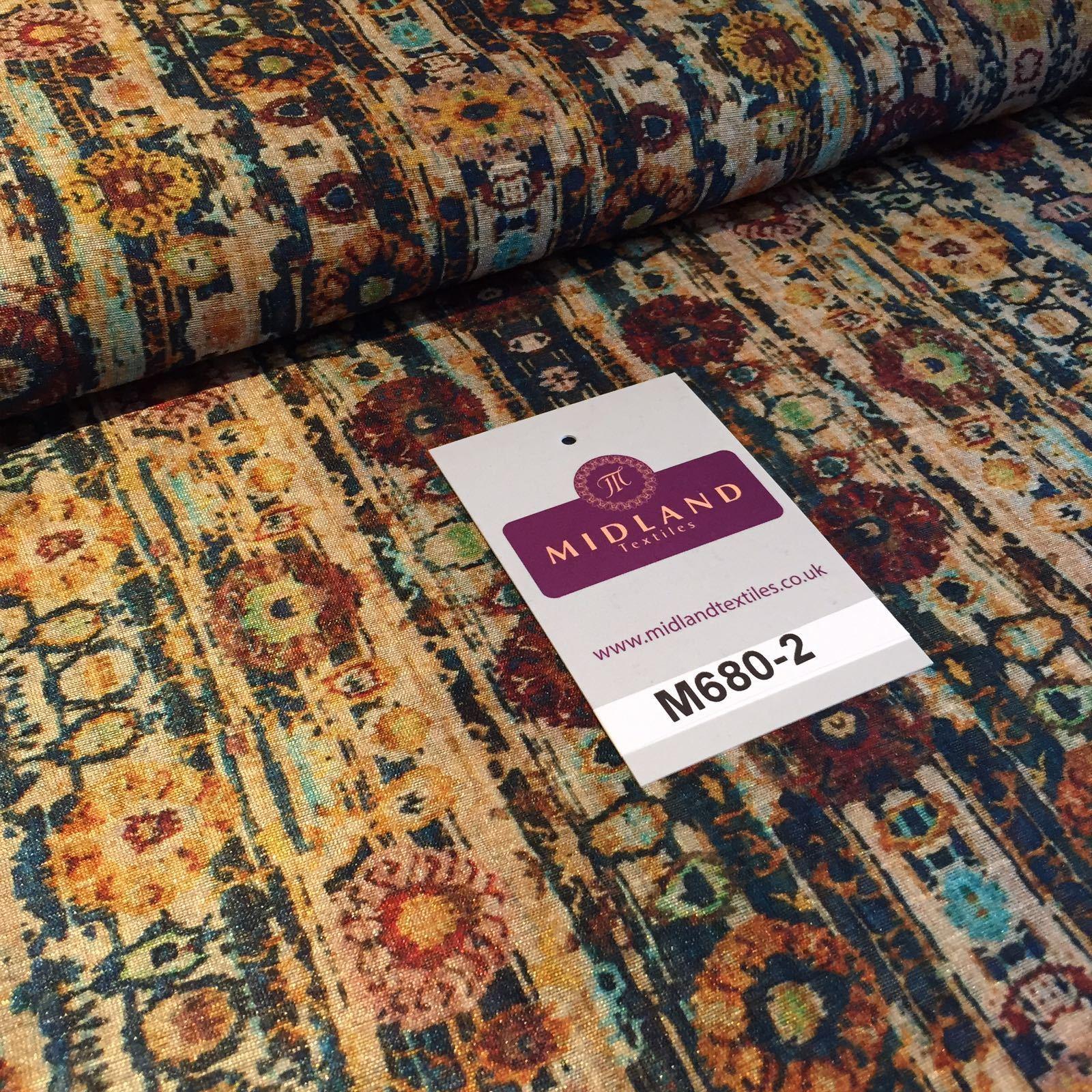 Woven Tussar 100% Silk Printed dress and cushion Fabric 44" M680 Mtex