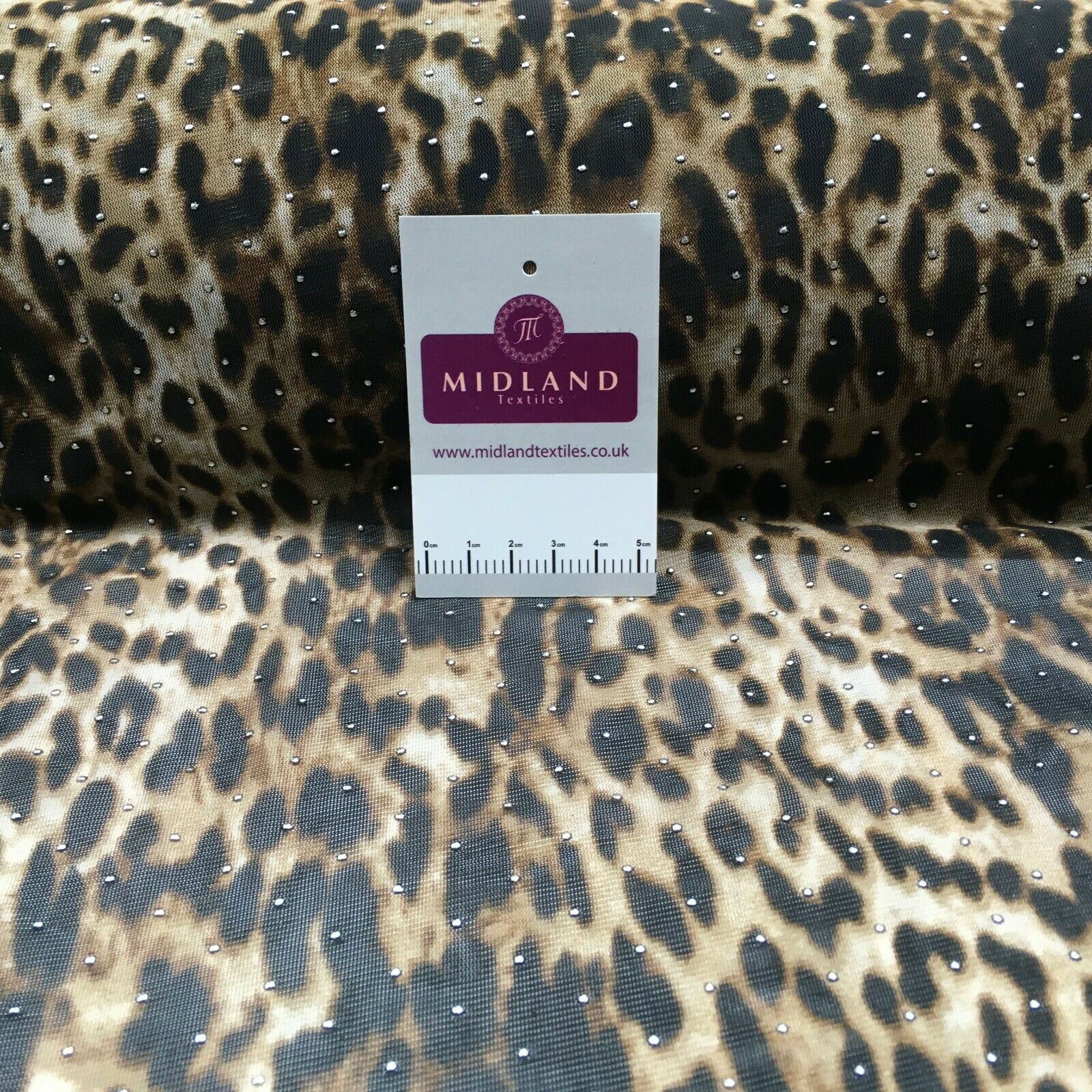 Leopard animal Metallic dot power net mesh lingerie dress stretch Fabric M1388