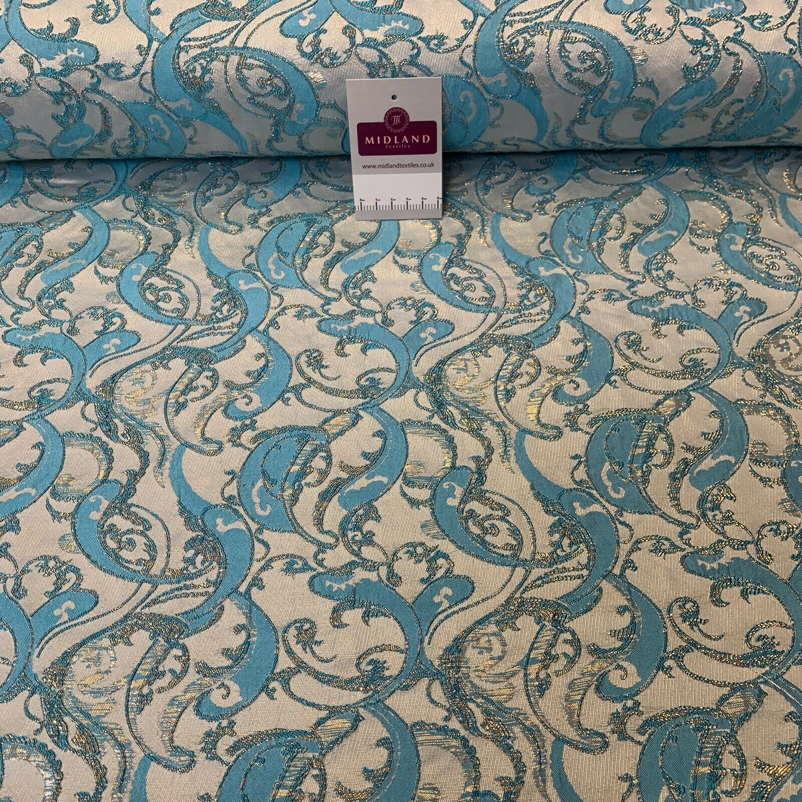 Lurex Ornamental Brocade wedding fabric M1498 Mtex