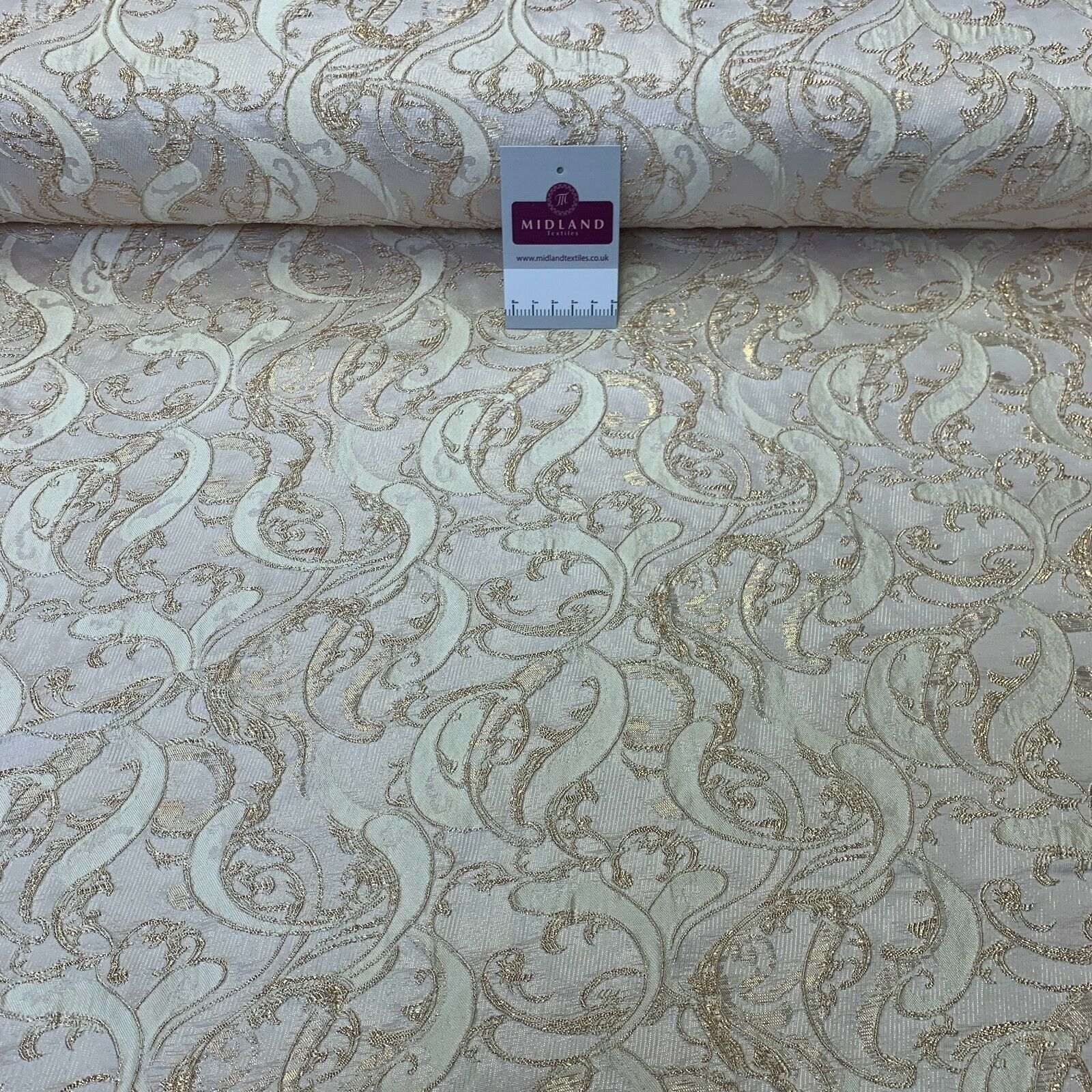 Lurex Ornamental Brocade wedding fabric M1498 Mtex