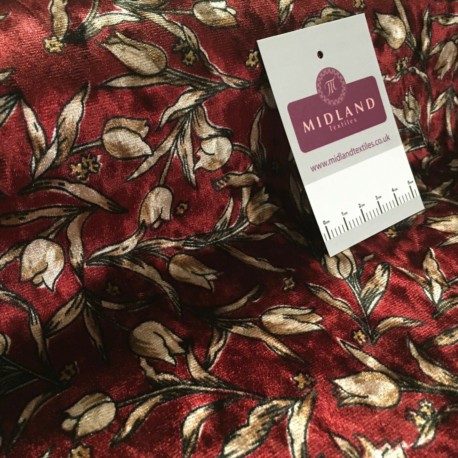 Vintage Floral Velvet Velour Stretch Printed dress fabric MA1430 Mtex