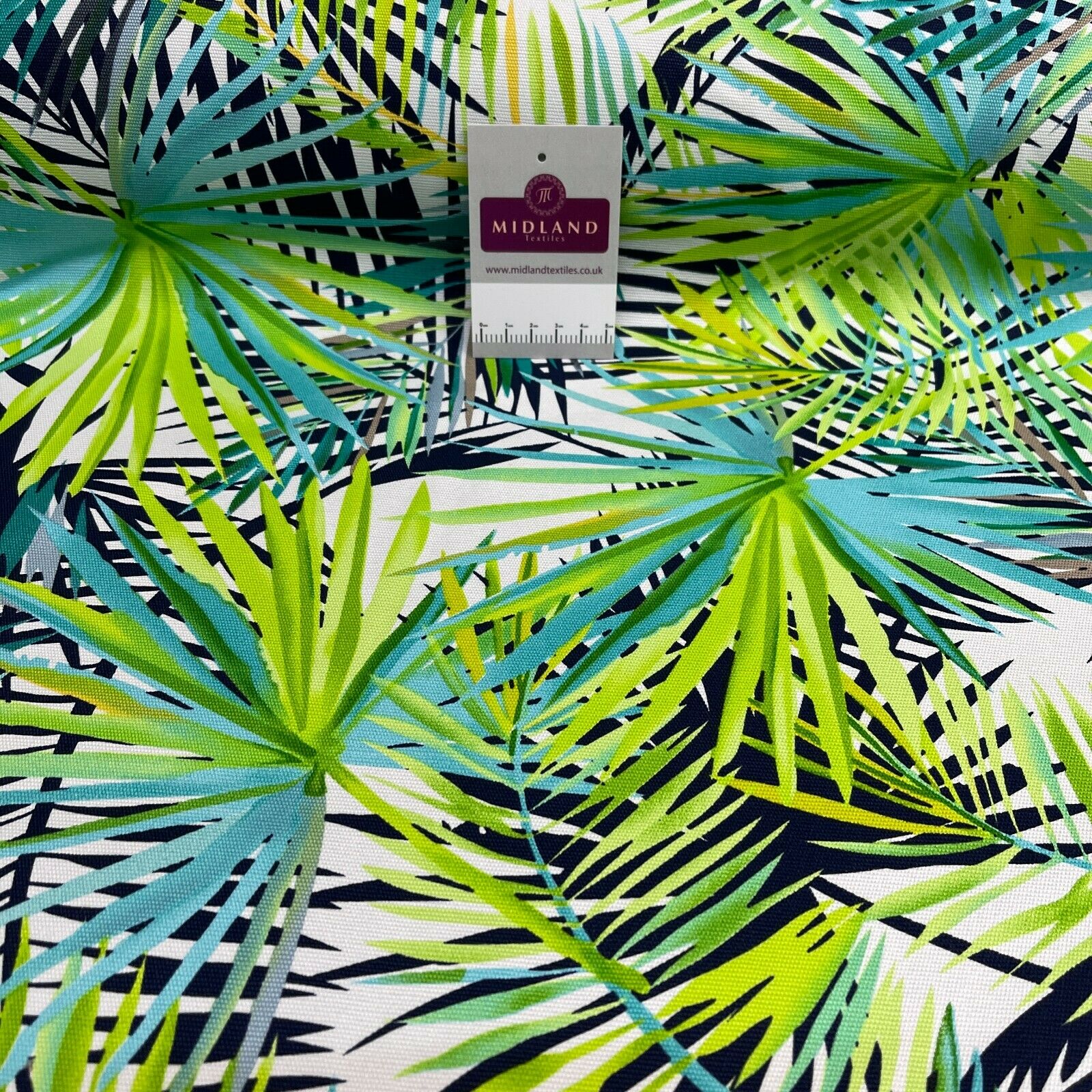 Green Jungle Leaf 100% Cotton Canvas Craft Fabric  MK856-26
