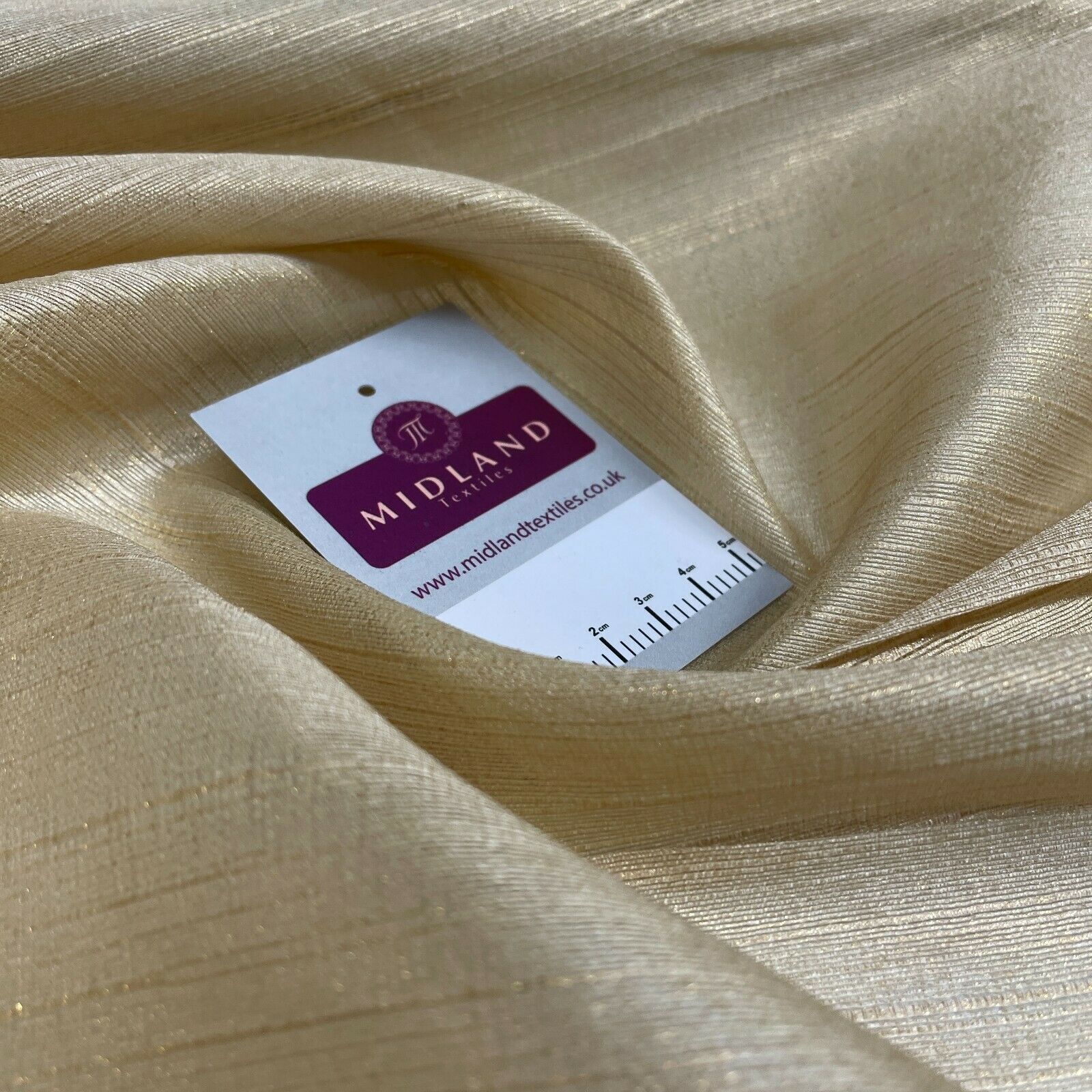 Gold Shimmer Raw Faux Silk Dupion Shantung Dress Fabric M1519 Mtex