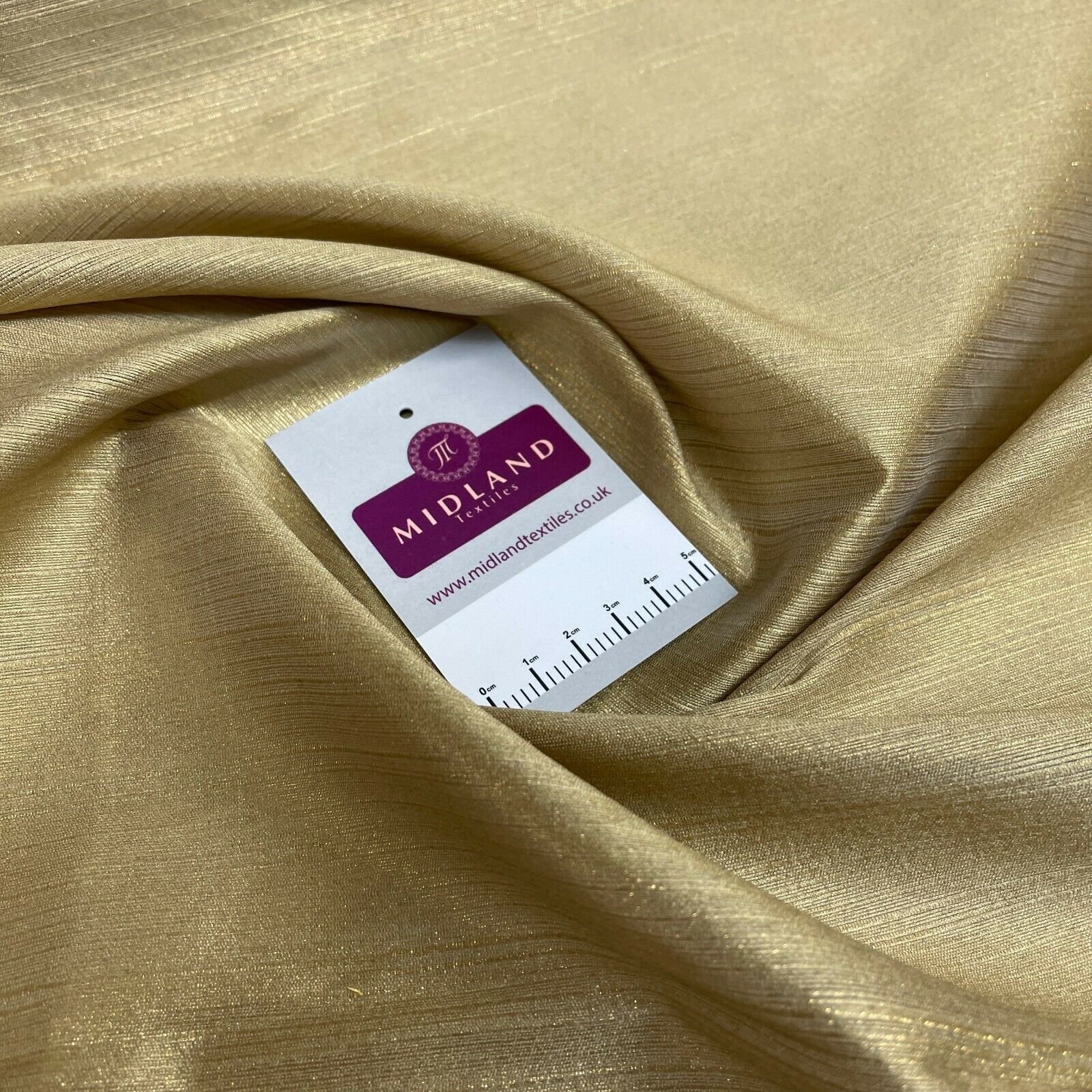 Gold Shimmer Raw Faux Silk Dupion Shantung Dress Fabric M1519 Mtex