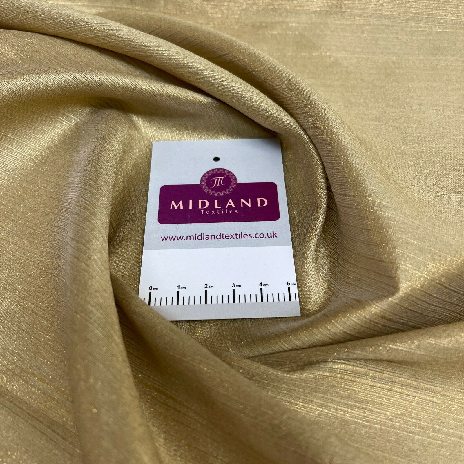 Gold Shimmer Raw Faux Silk Dupion Shantung Dress Fabric M1519 Mtex