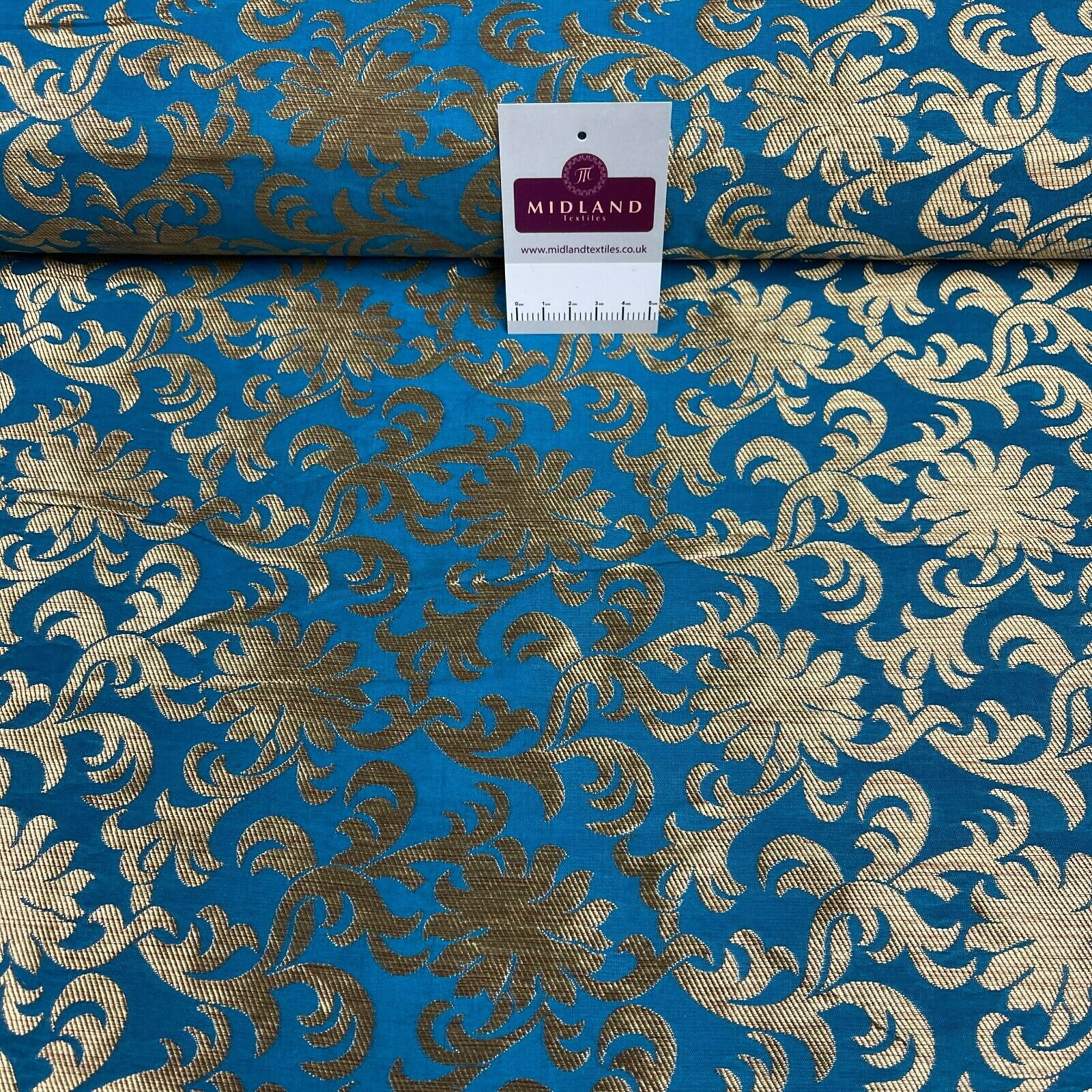 Floral ornamental Indian Brocade waistcoat fabric M1508 Mtex