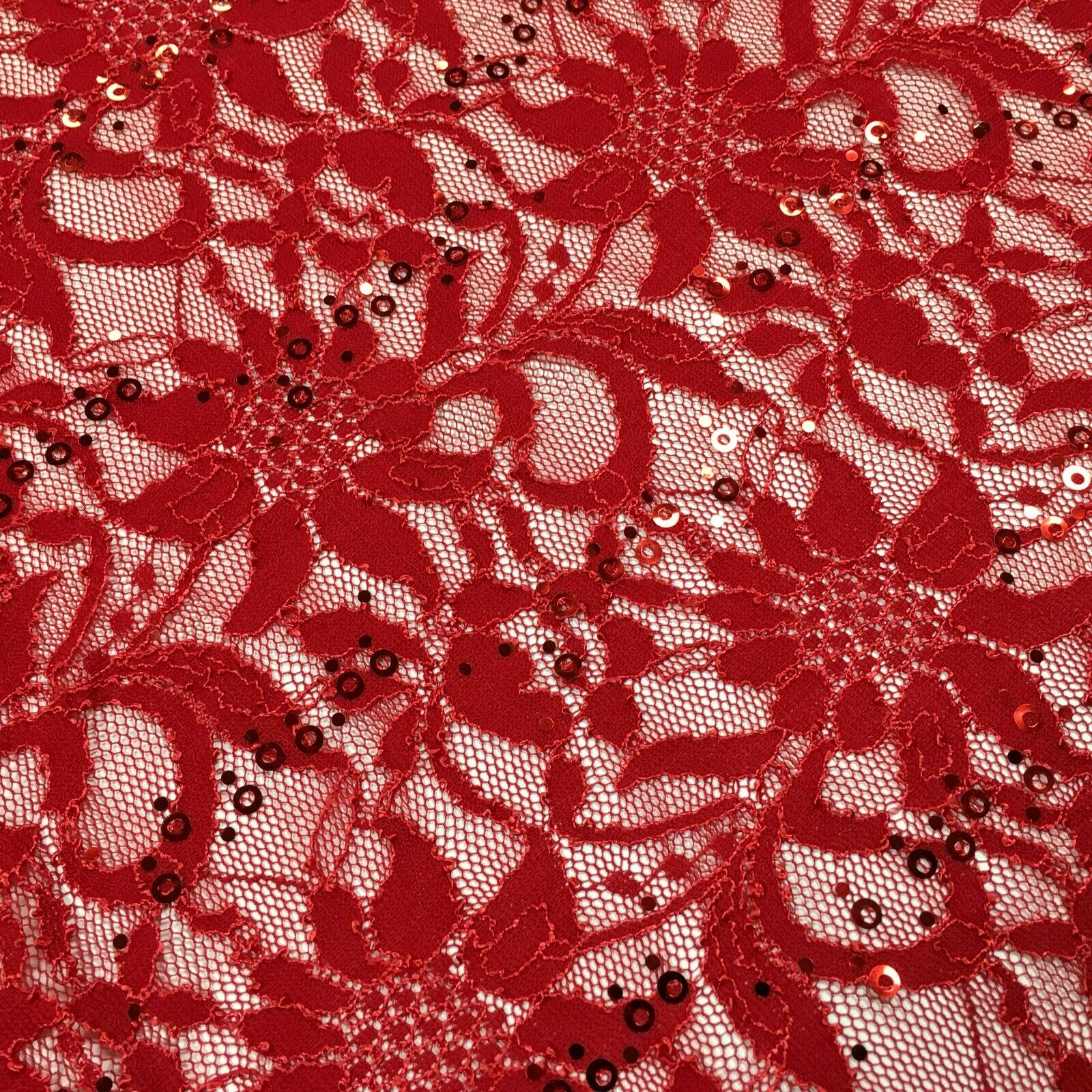 Bridal Raschel floral Lace corded with sequins dress fabric M1434