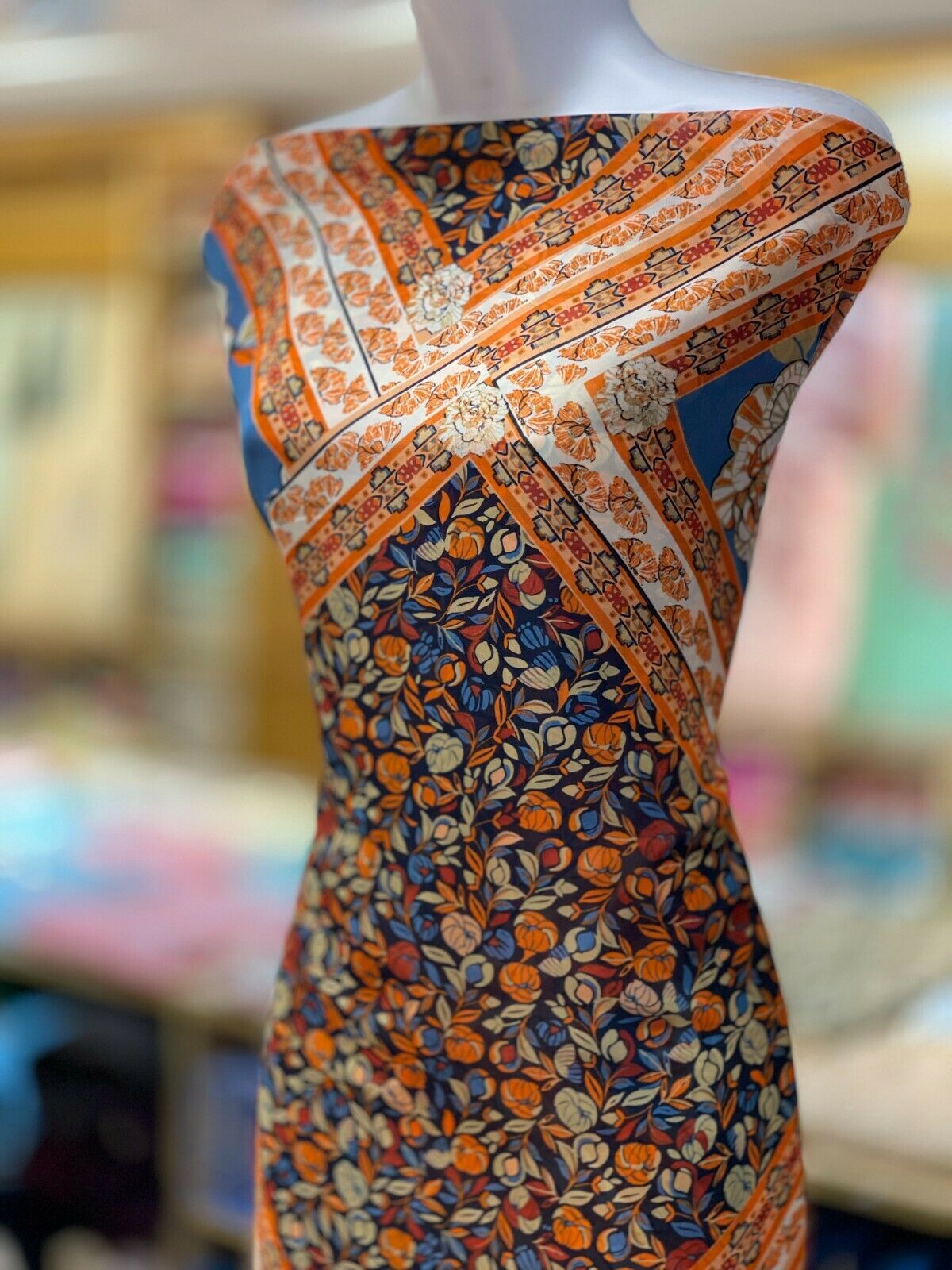 Buy Ganga Adhira-1088 Premium Cotton Linen Printed Dress Material Wholesale  Supplier Mumbai Online