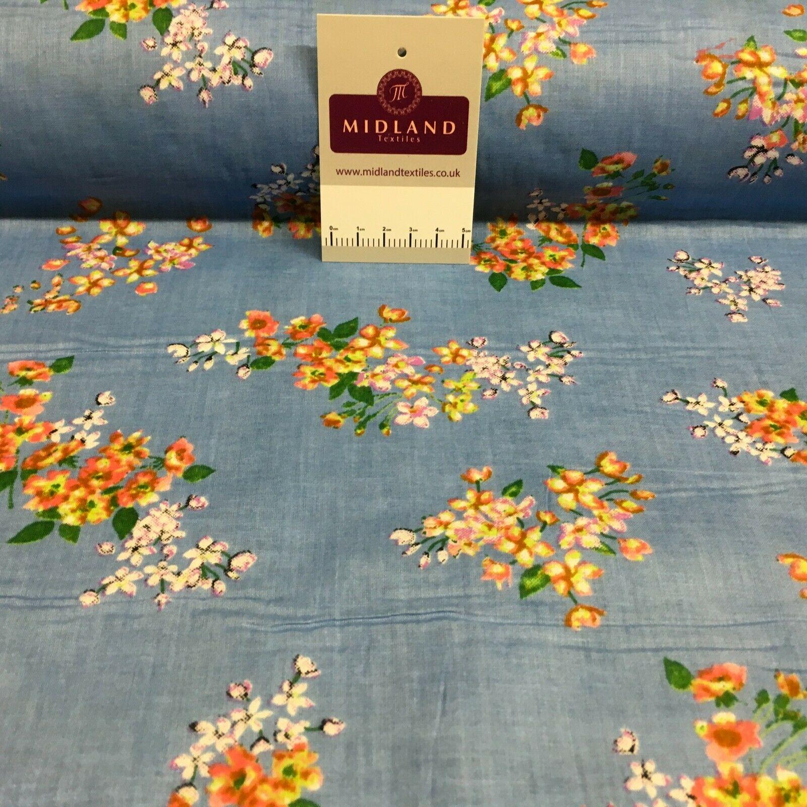 Floral Silky Soft 100% Cotton Lawn Dress Fabric M1559Mtex