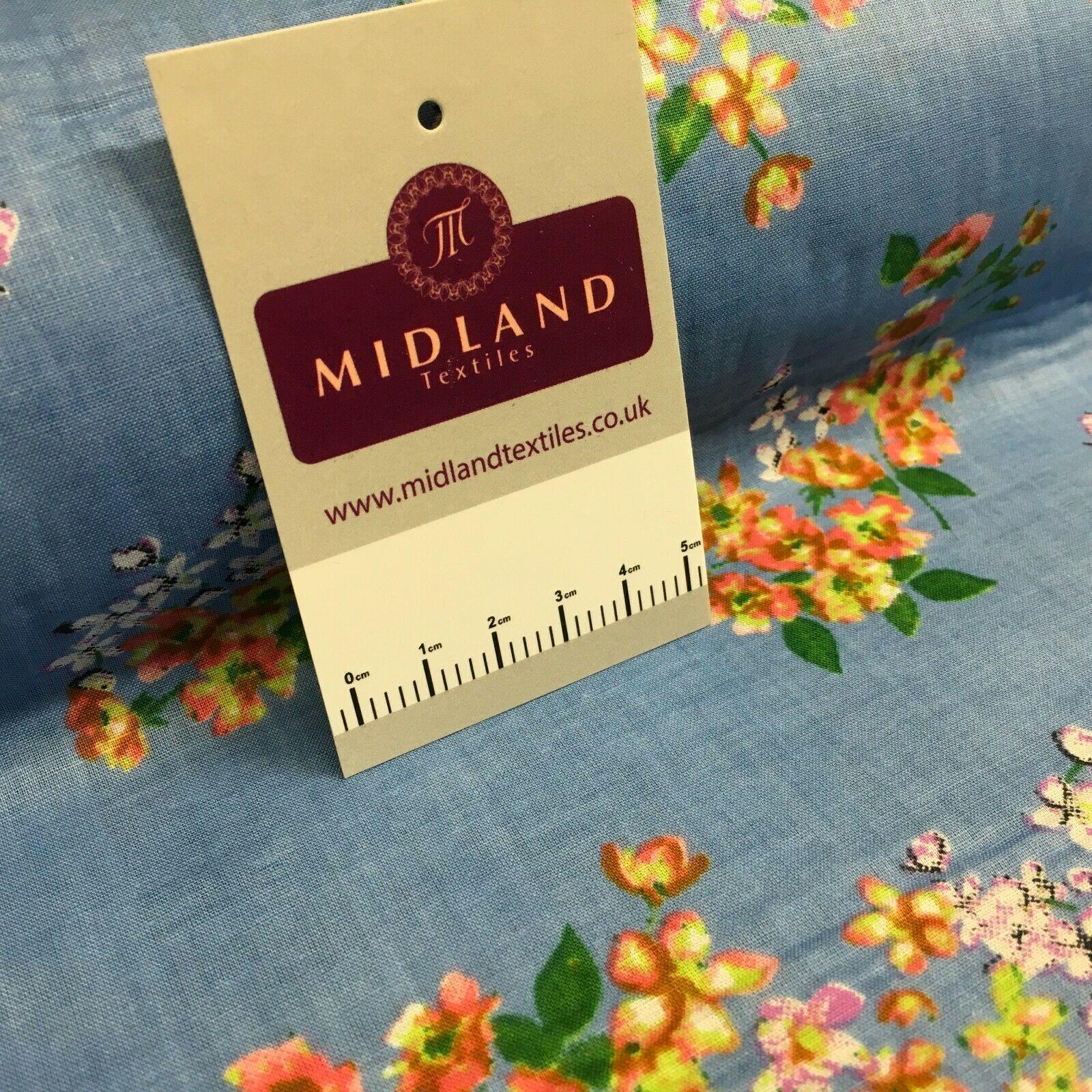 Floral Silky Soft 100% Cotton Lawn Dress Fabric M1559Mtex