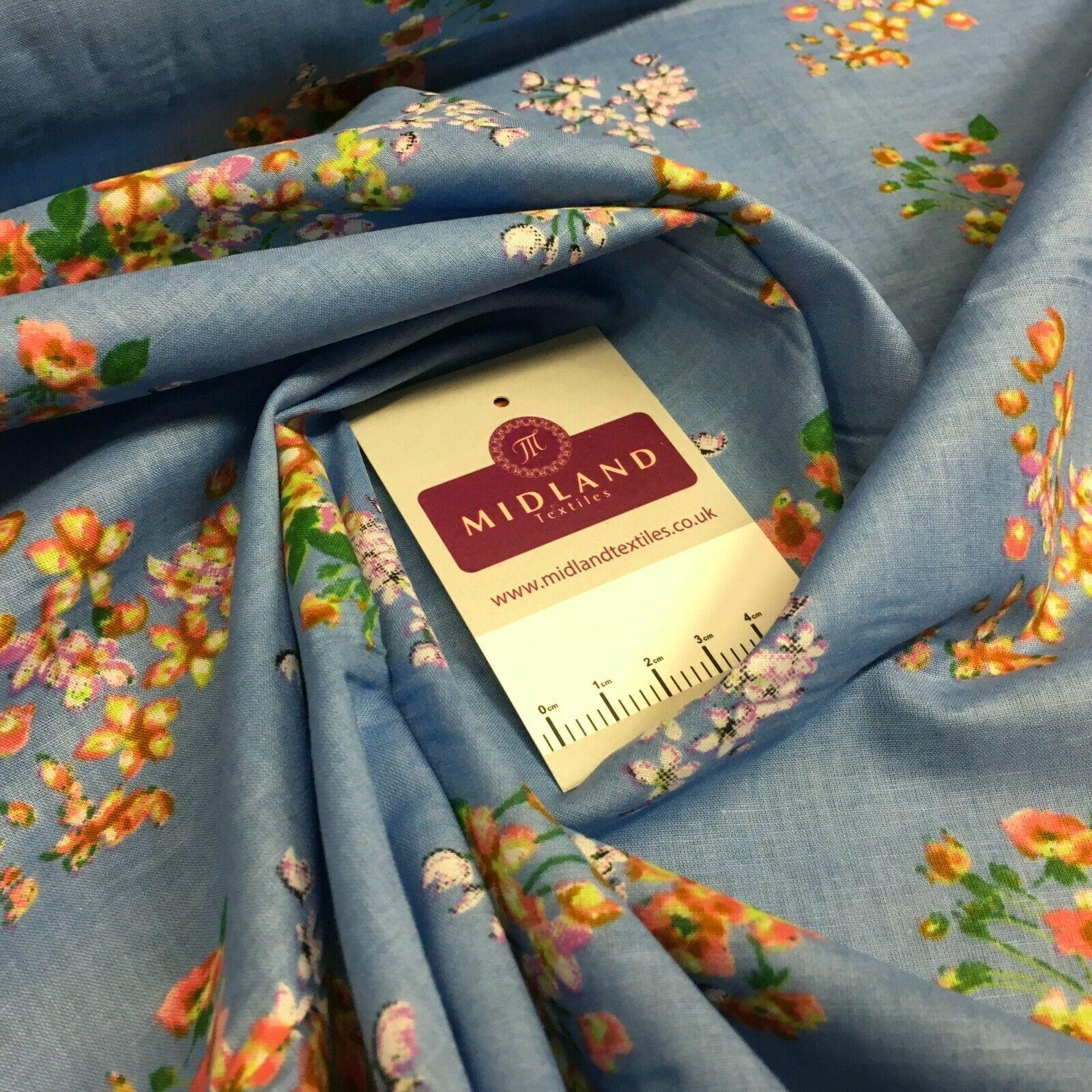 Floral Silky Soft 100% Cotton Lawn Dress Fabric M1559Mtex