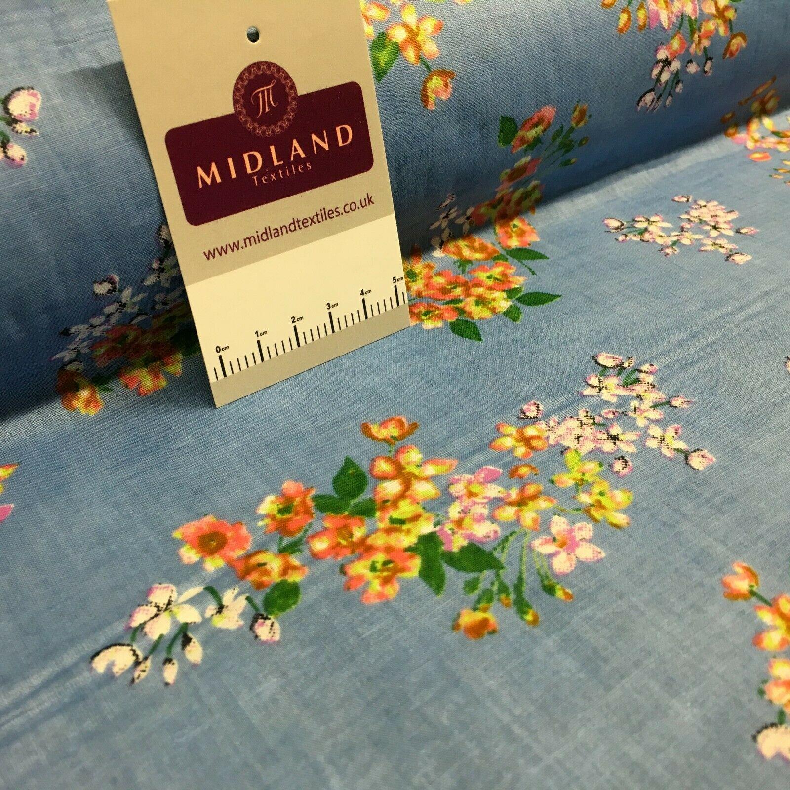 Floral Silky Soft 100% Cotton Lawn Dress Fabric M1559Mtex