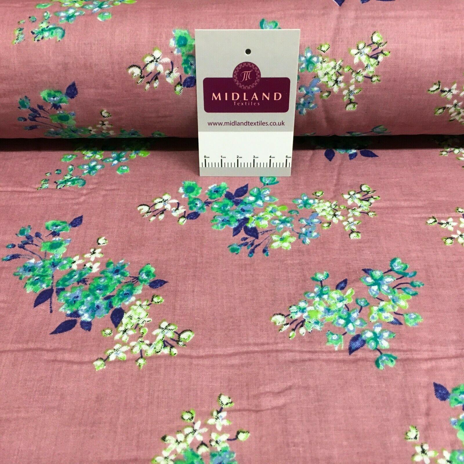 Floral Silky Soft 100% Cotton Lawn Dress Fabric M1559Mtex