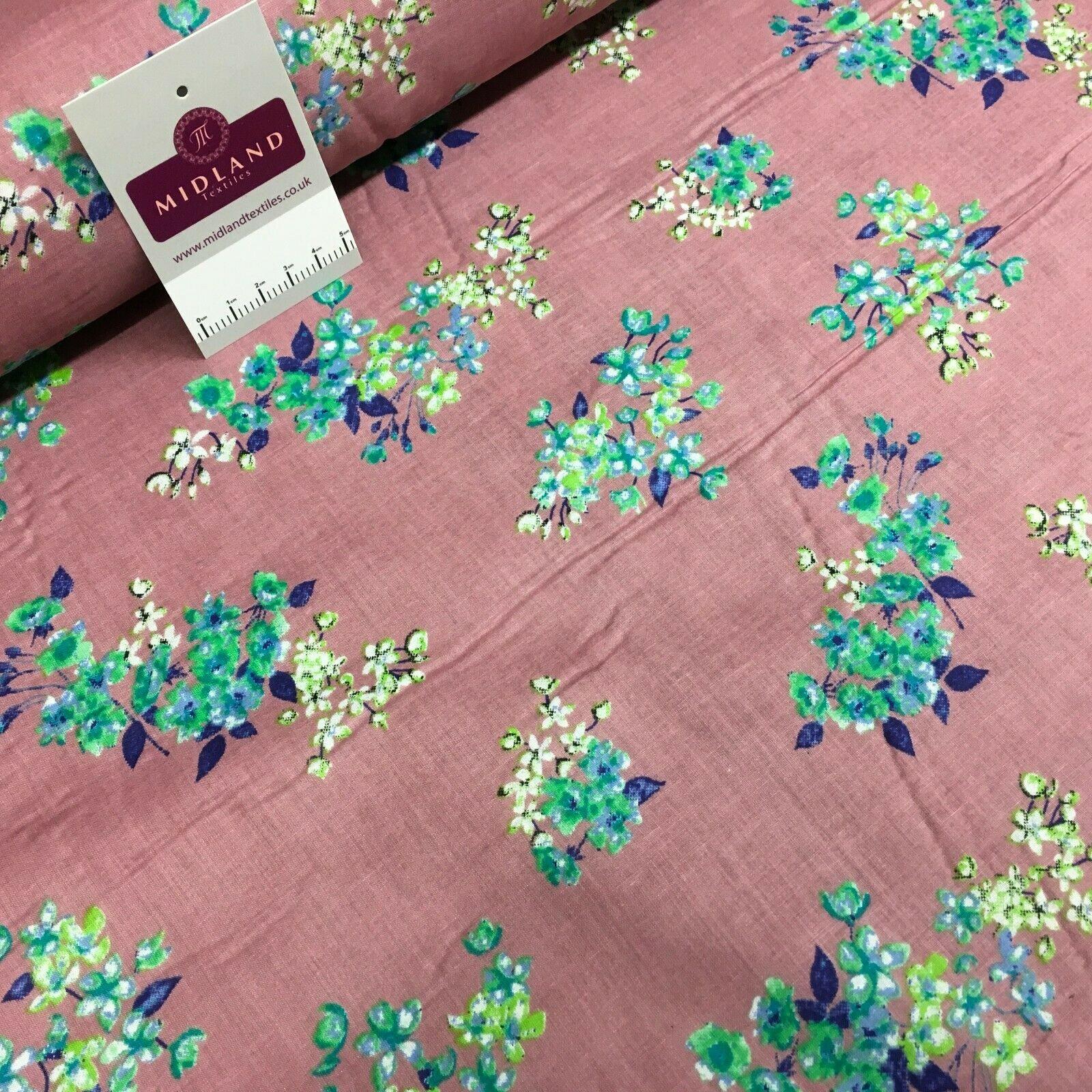 Floral Silky Soft 100% Cotton Lawn Dress Fabric M1559Mtex