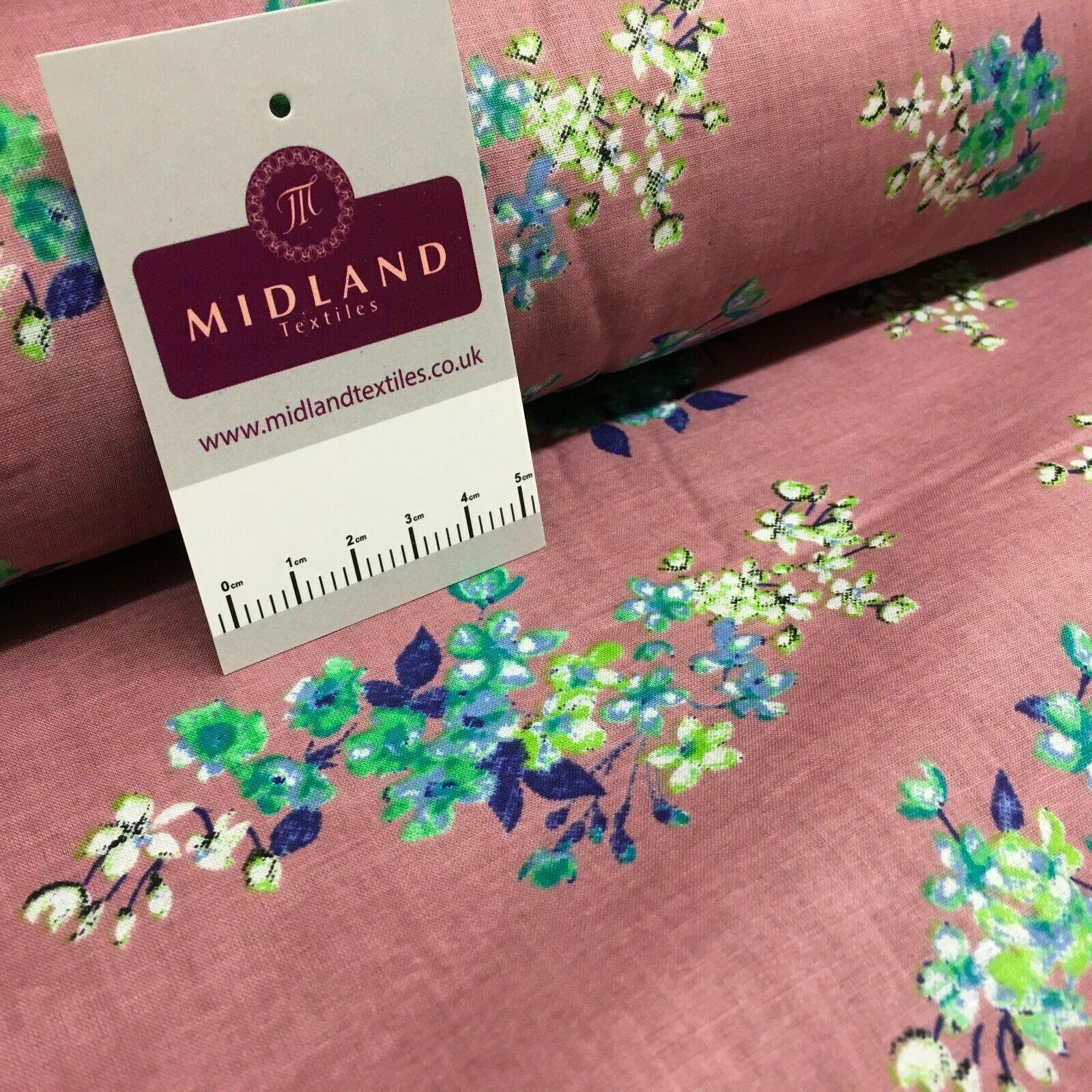 Floral Silky Soft 100% Cotton Lawn Dress Fabric M1559Mtex