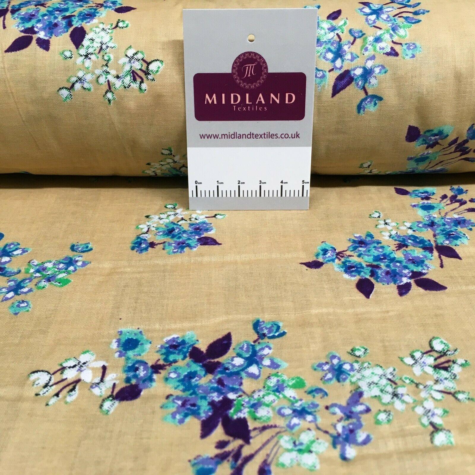 Floral Silky Soft 100% Cotton Lawn Dress Fabric M1559Mtex