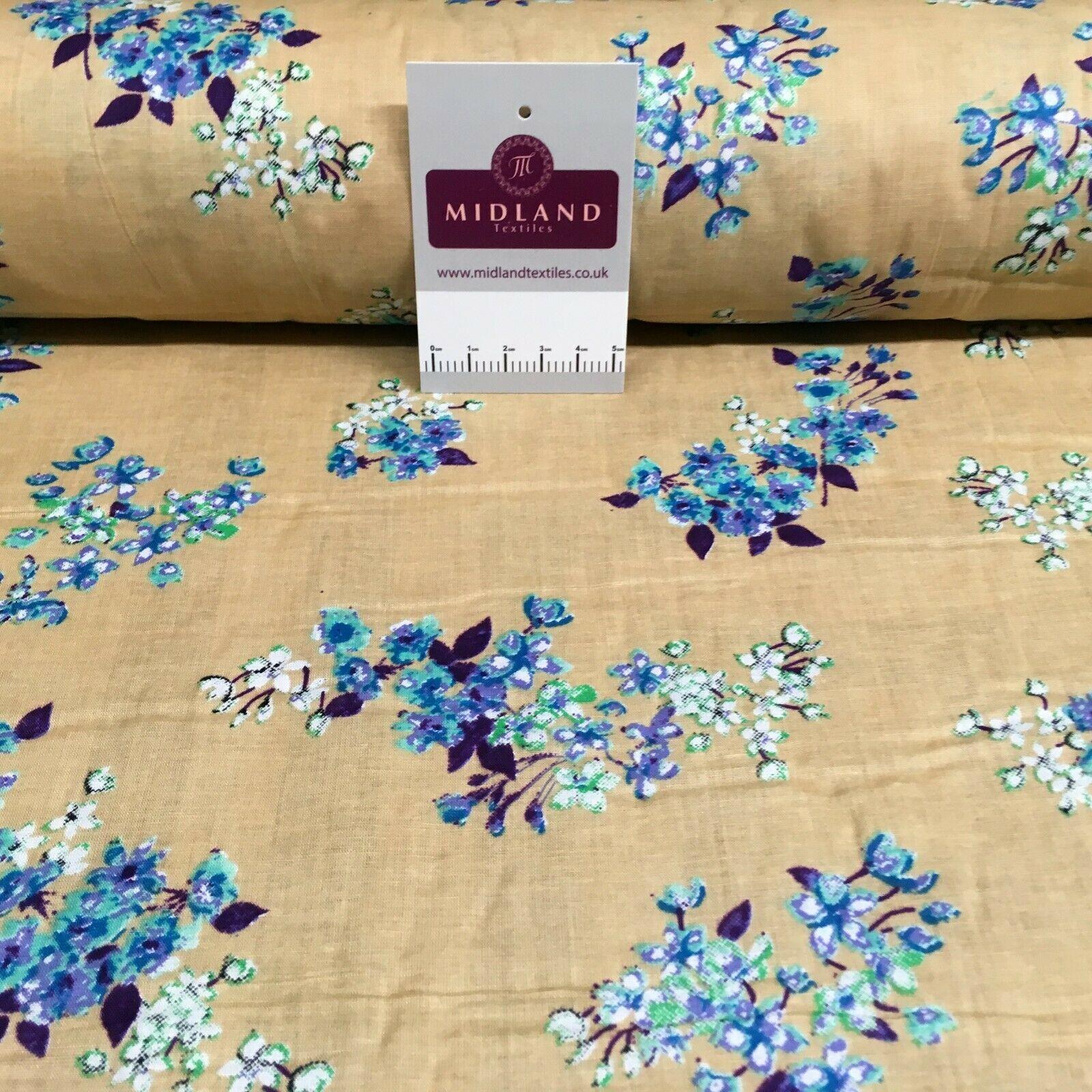 Floral Silky Soft 100% Cotton Lawn Dress Fabric M1559Mtex