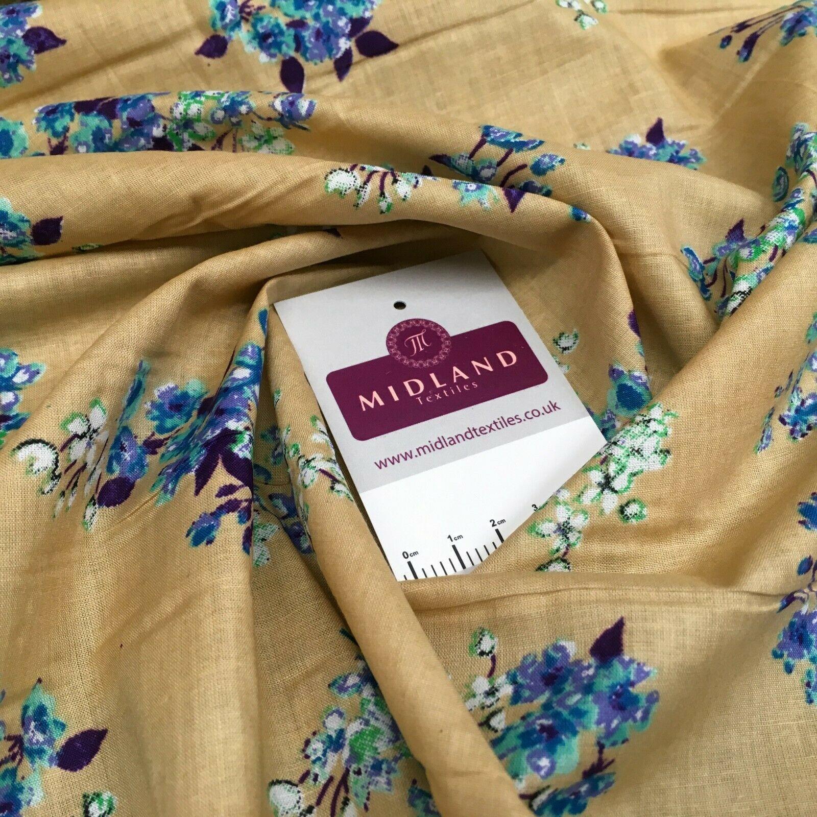 Floral Silky Soft 100% Cotton Lawn Dress Fabric M1559Mtex