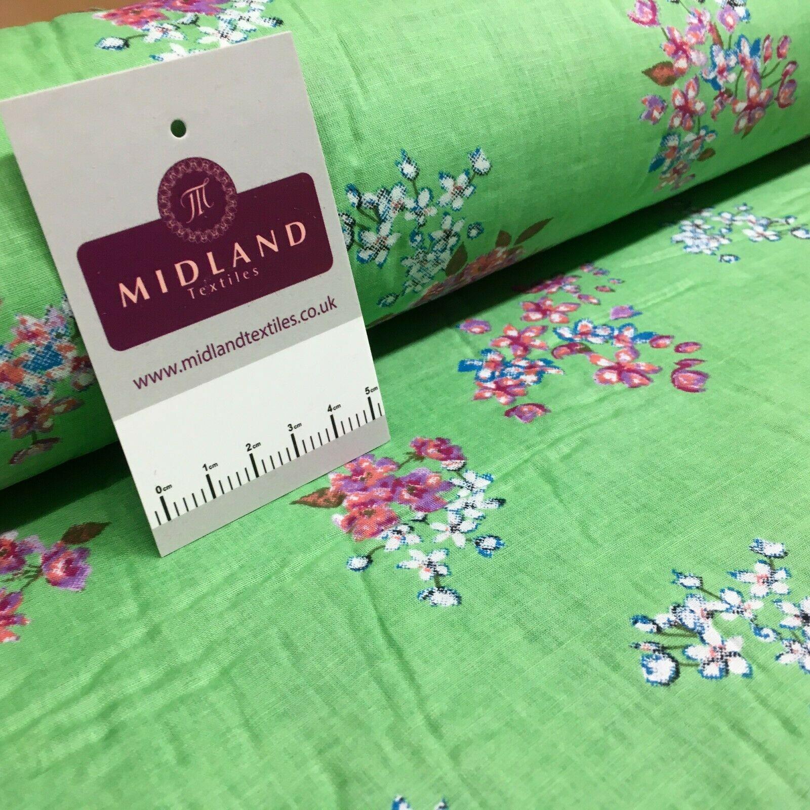 Floral Silky Soft 100% Cotton Lawn Dress Fabric M1559Mtex