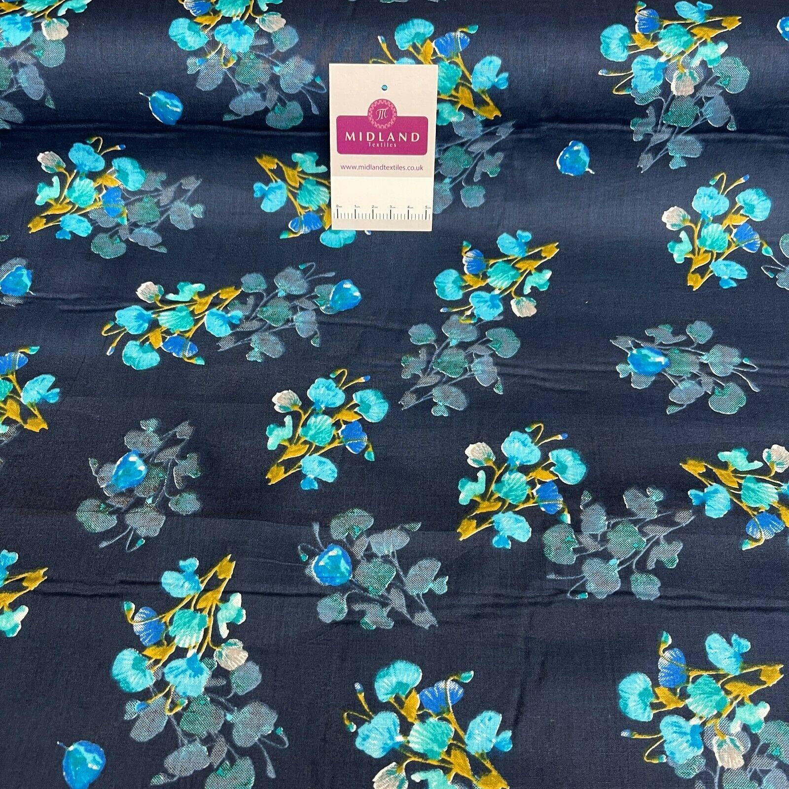 Floral Silky Soft 100% Cotton Lawn Dress Fabric M1558 Mtex