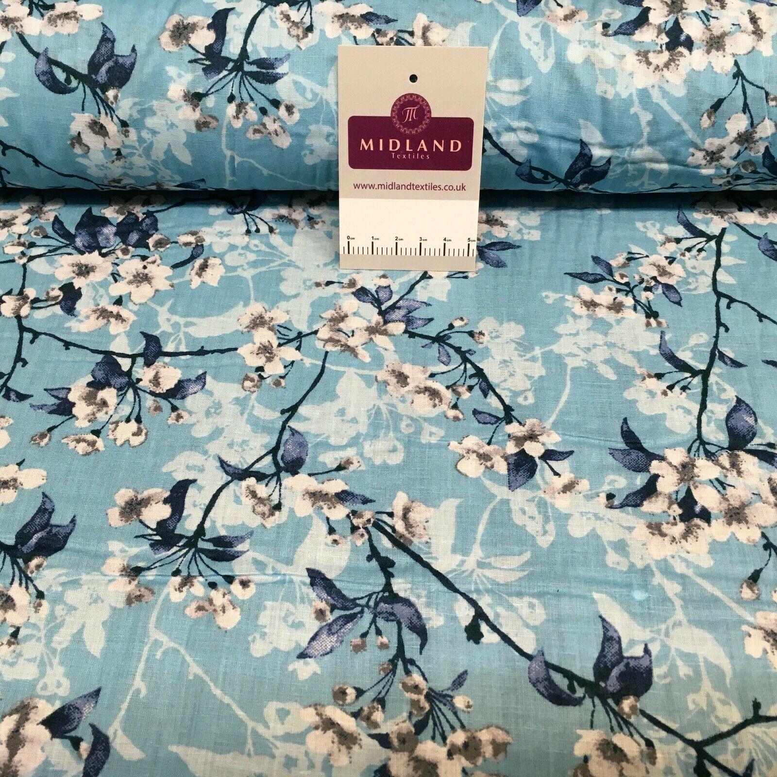 Floral Silky Soft 100% Cotton Lawn Dress Fabric M1560 Mtex