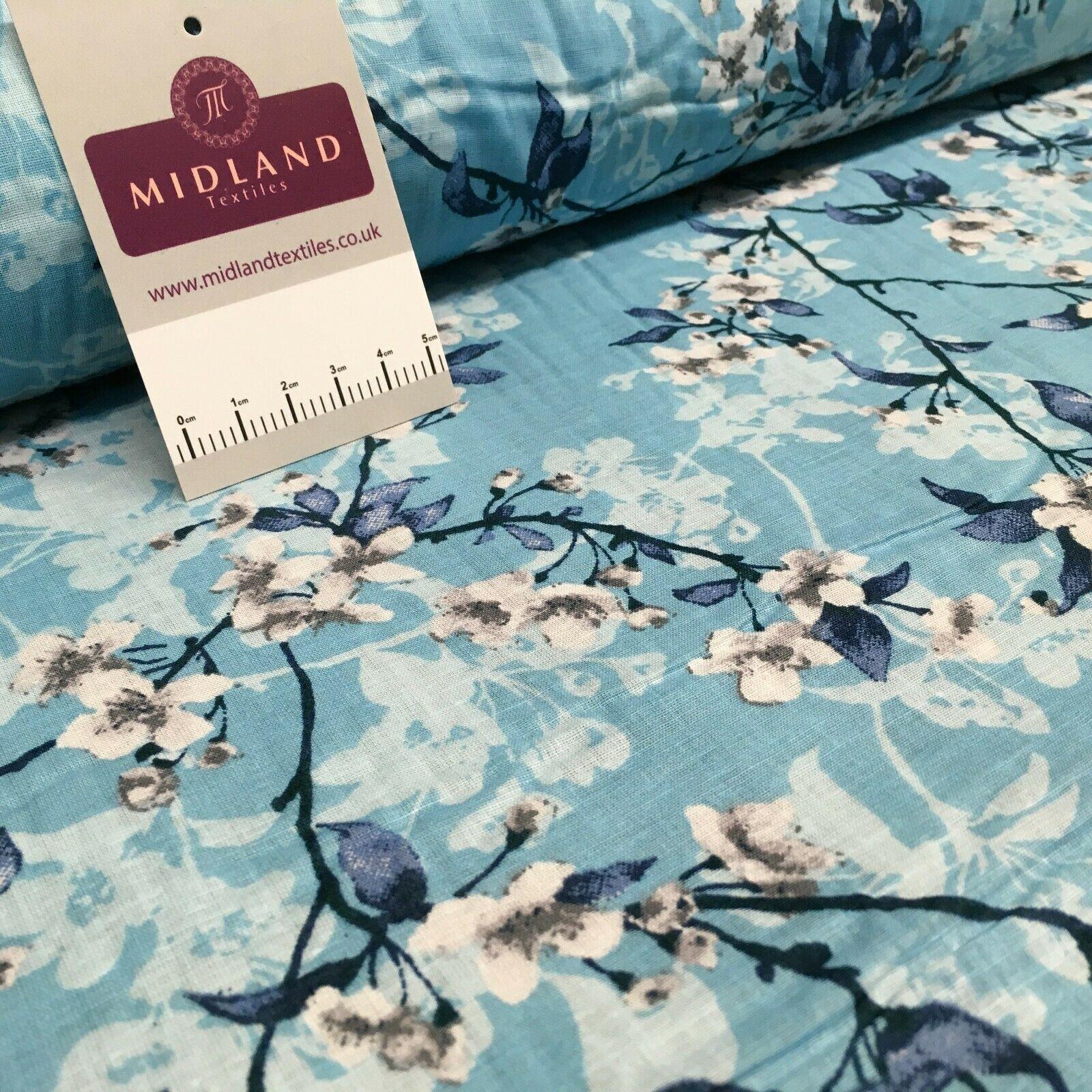 Floral Silky Soft 100% Cotton Lawn Dress Fabric M1560 Mtex