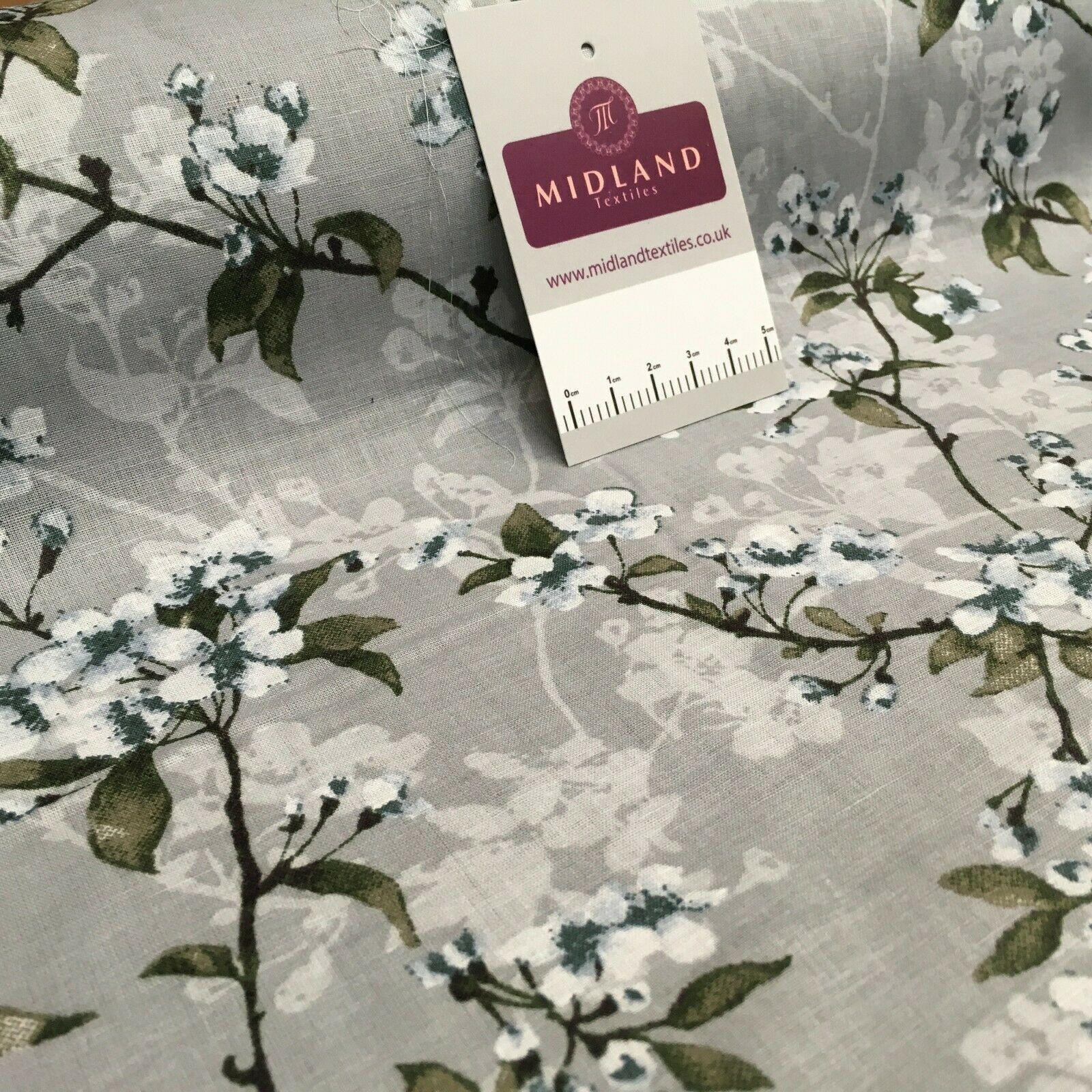 Floral Silky Soft 100% Cotton Lawn Dress Fabric M1560 Mtex
