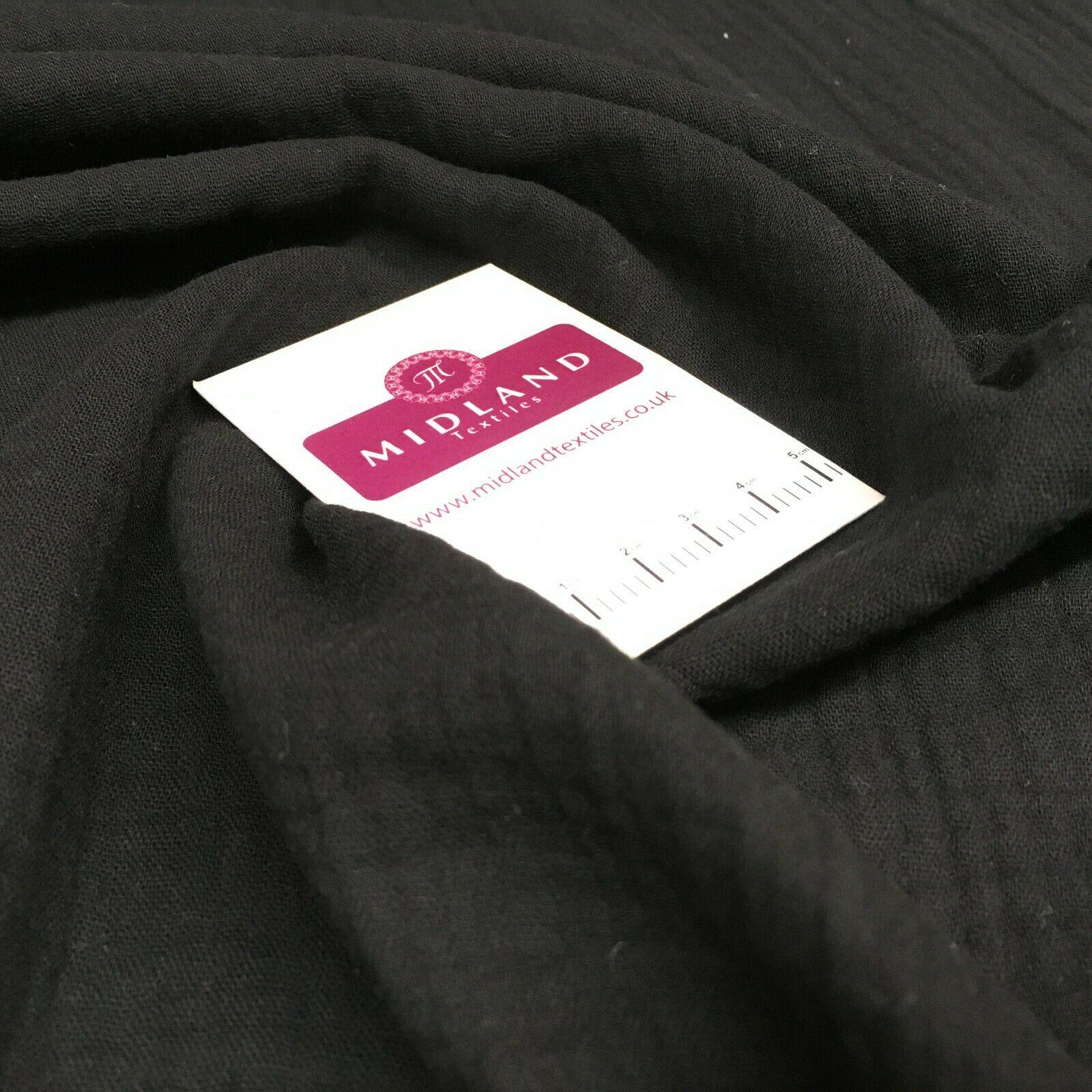 Double Gauze 100% Cotton plain Lightweight dressmaking Muslin Fabric M1562