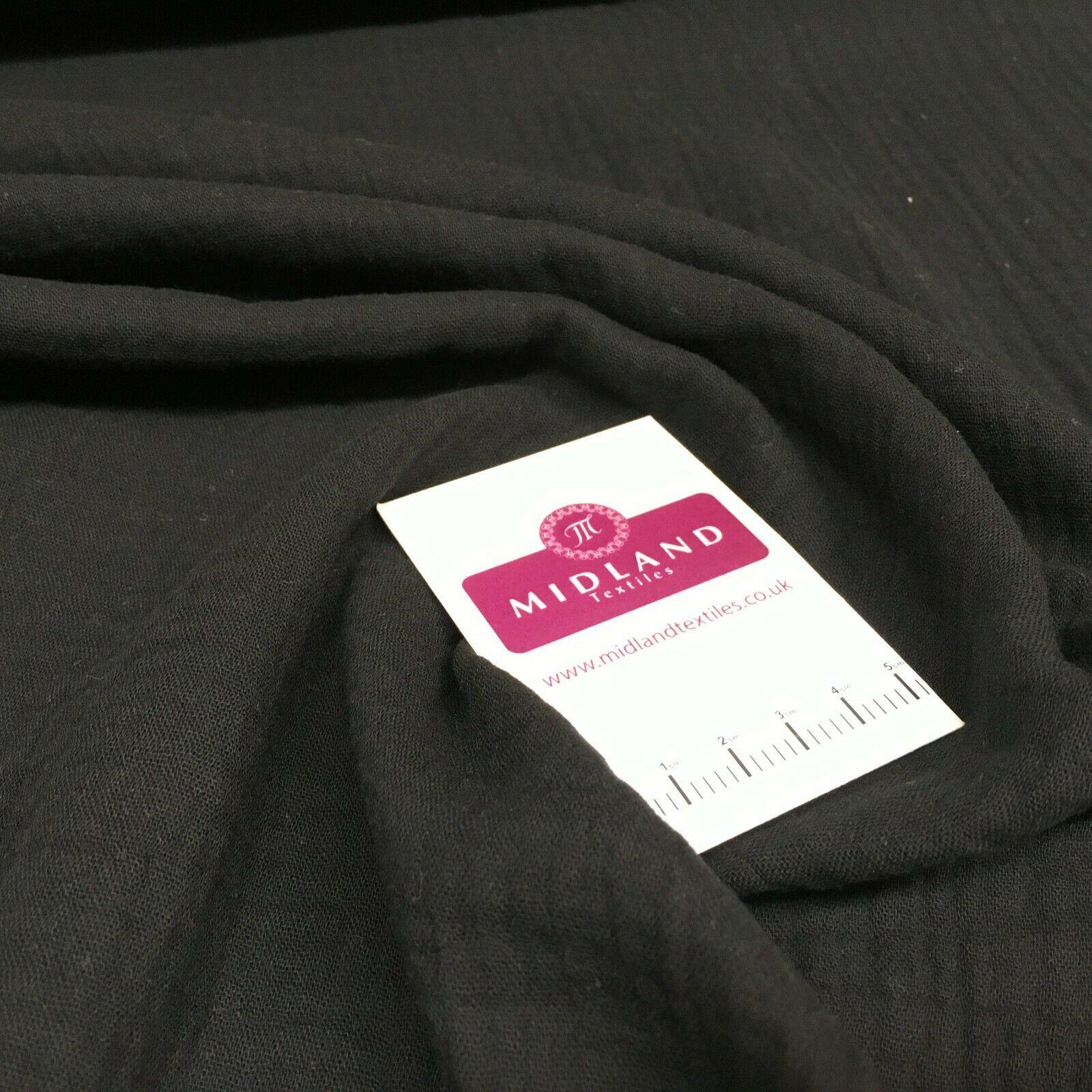 Double Gauze 100% Cotton plain Lightweight dressmaking Muslin Fabric M1562