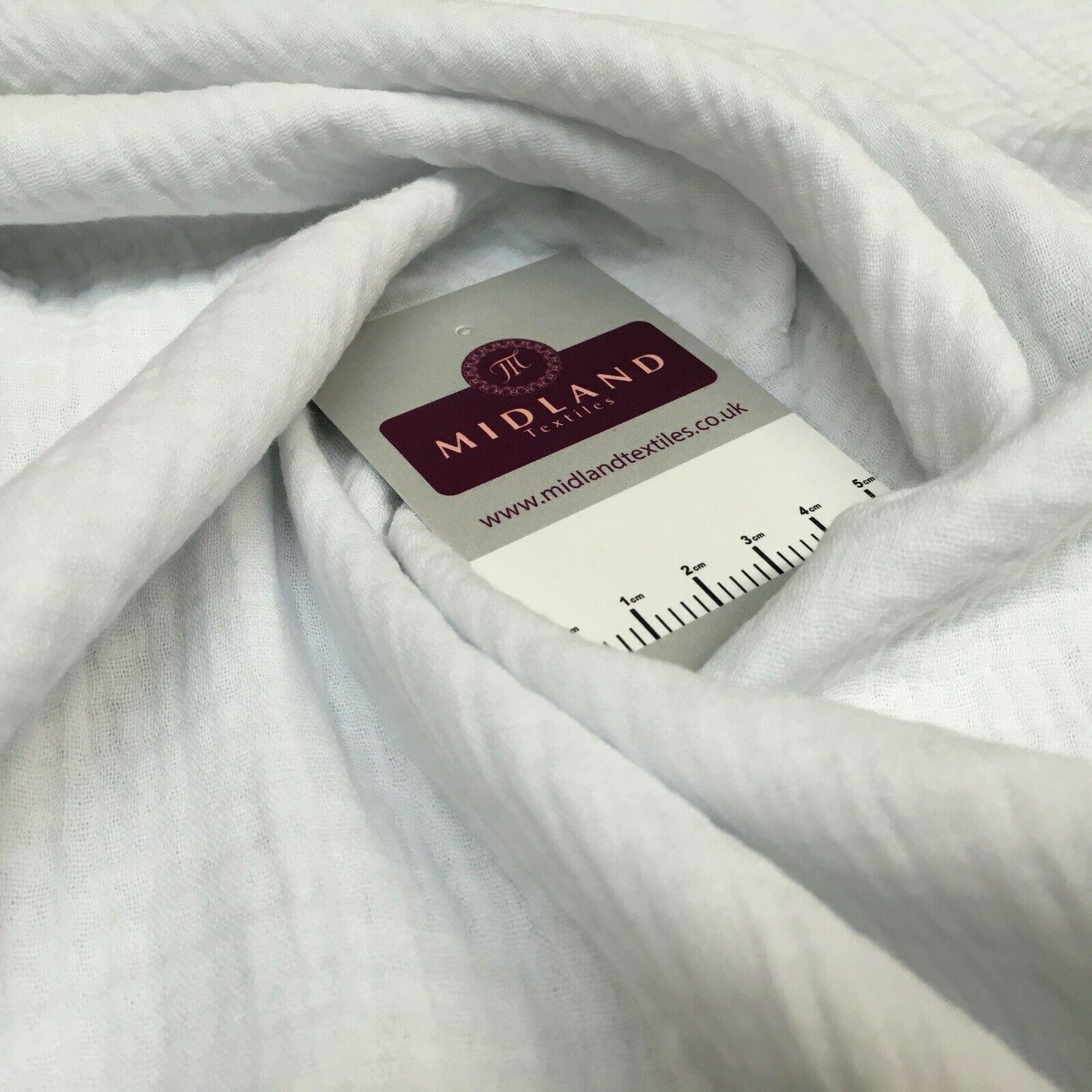 Double Gauze 100% Cotton plain Lightweight dressmaking Muslin Fabric M1562