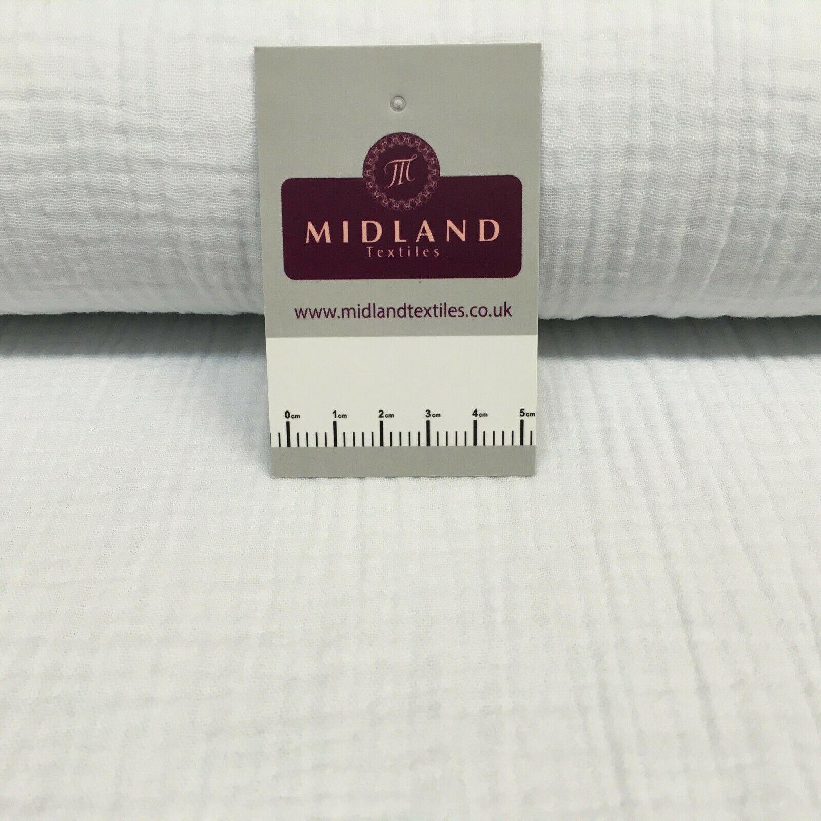 Double Gauze 100% Cotton plain Lightweight dressmaking Muslin Fabric M1562