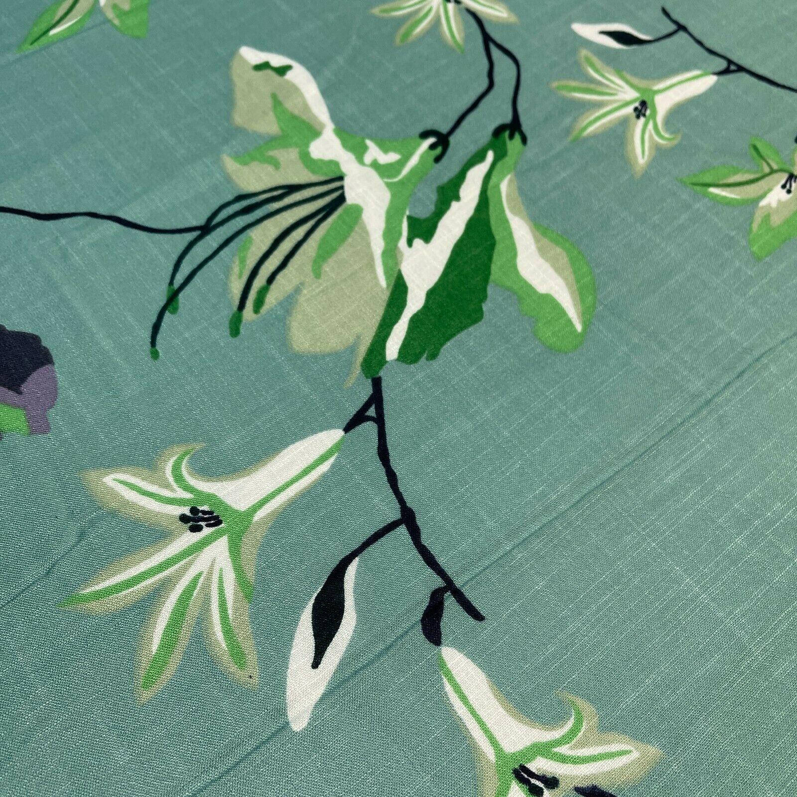 Large Floral Linen Rayon Dress Fabric M1574 Mtex