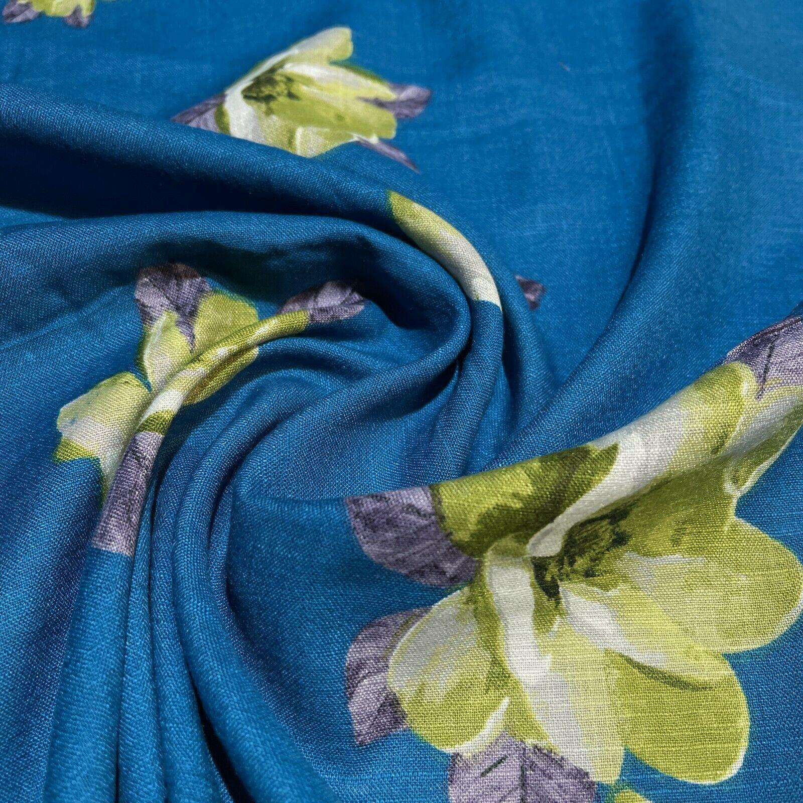Floral Linen Rayon Dress Fabric M1573 Mtex