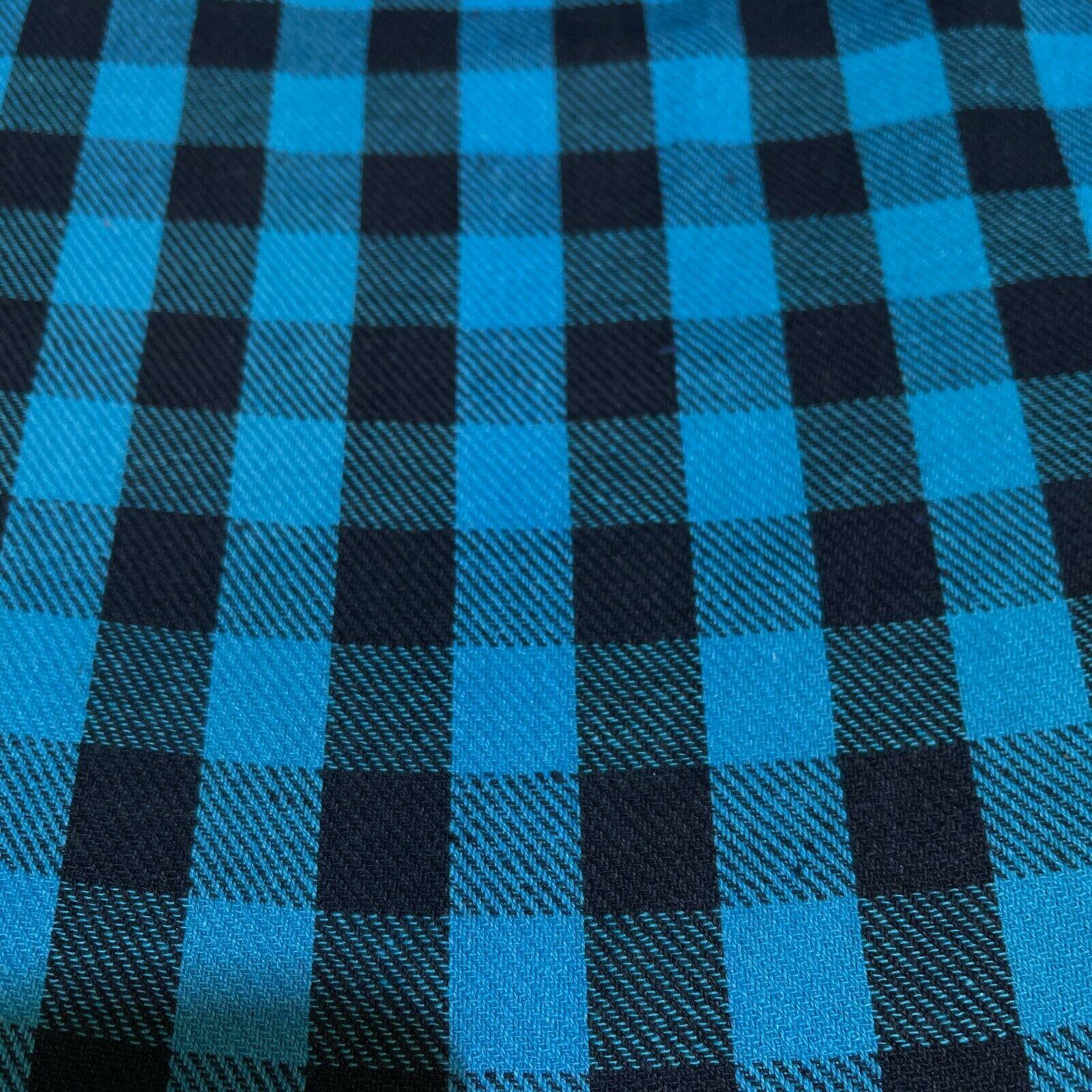 Soft Brushed Tartan Check Plaid Winceyette printed Fabric 55 inches wide MA1580