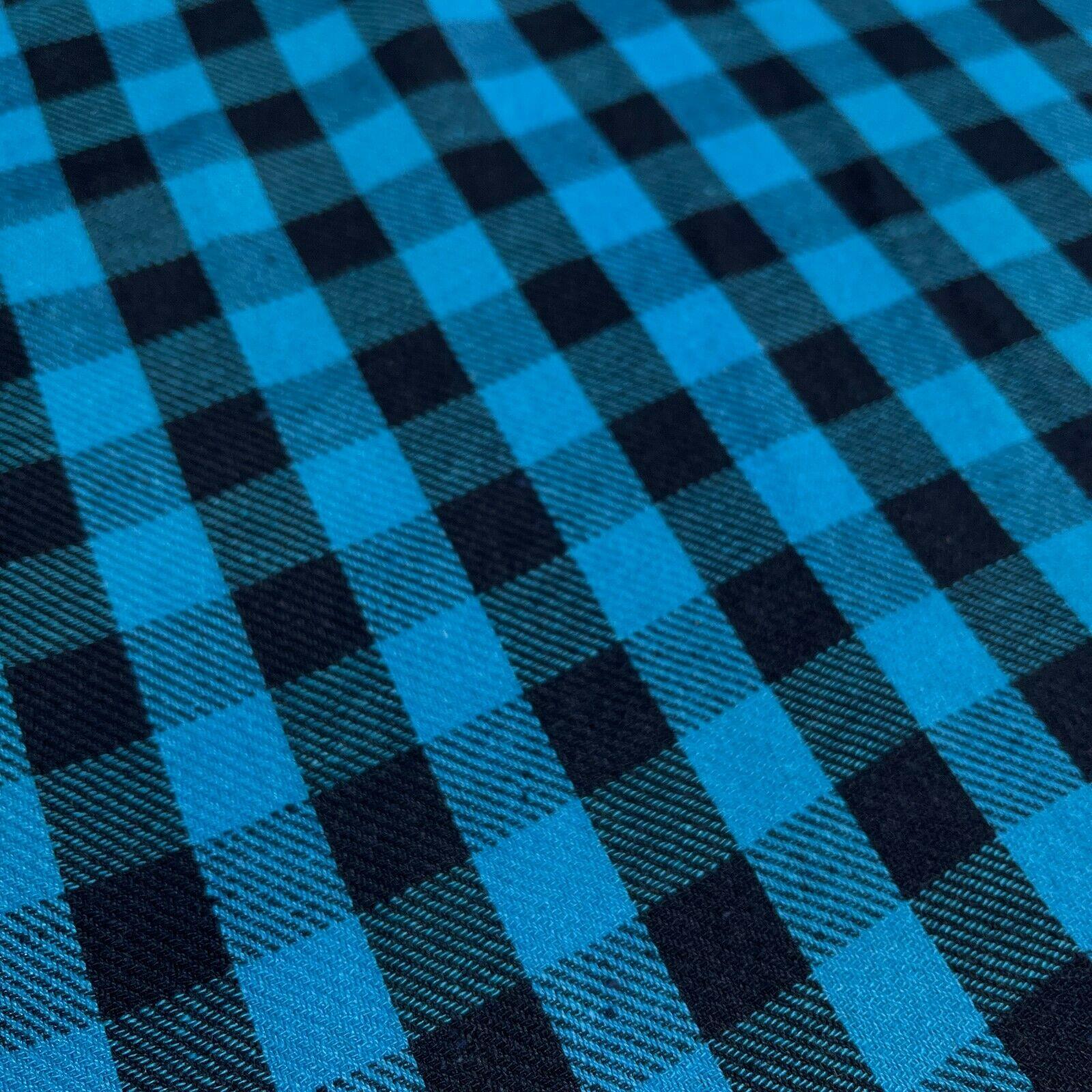 Soft Brushed Tartan Check Plaid Winceyette printed Fabric 55 inches wide MA1580