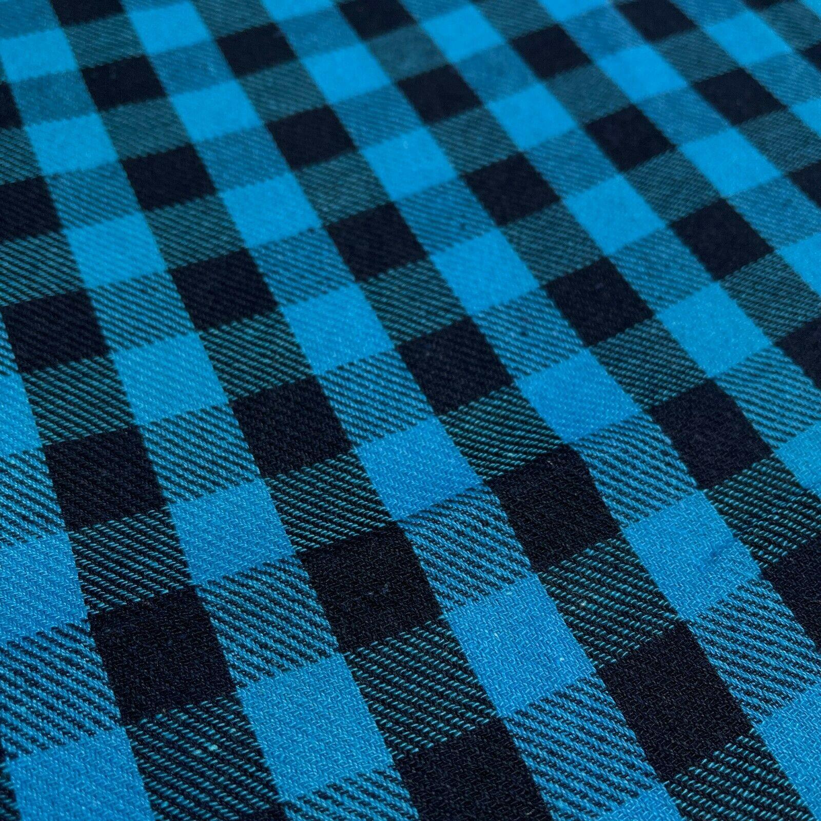 Soft Brushed Tartan Check Plaid Winceyette printed Fabric 55 inches wide MA1580
