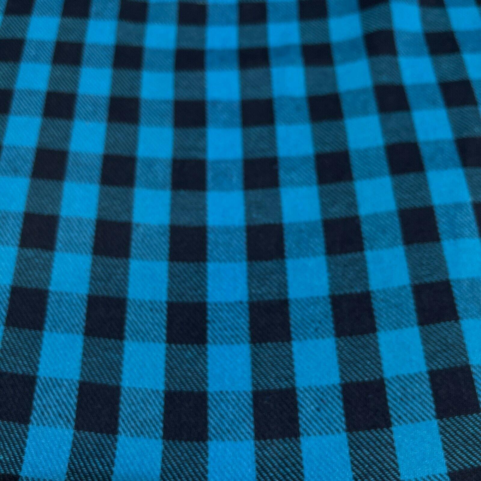 Soft Brushed Tartan Check Plaid Winceyette printed Fabric 55 inches wide MA1580