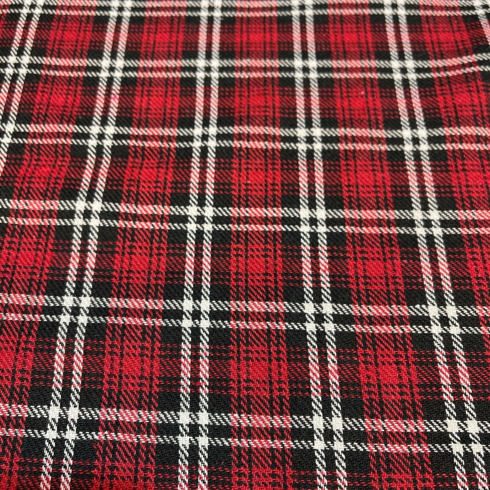 Soft Brushed Tartan Check Plaid Winceyette printed Fabric 55 inches wide MA1580