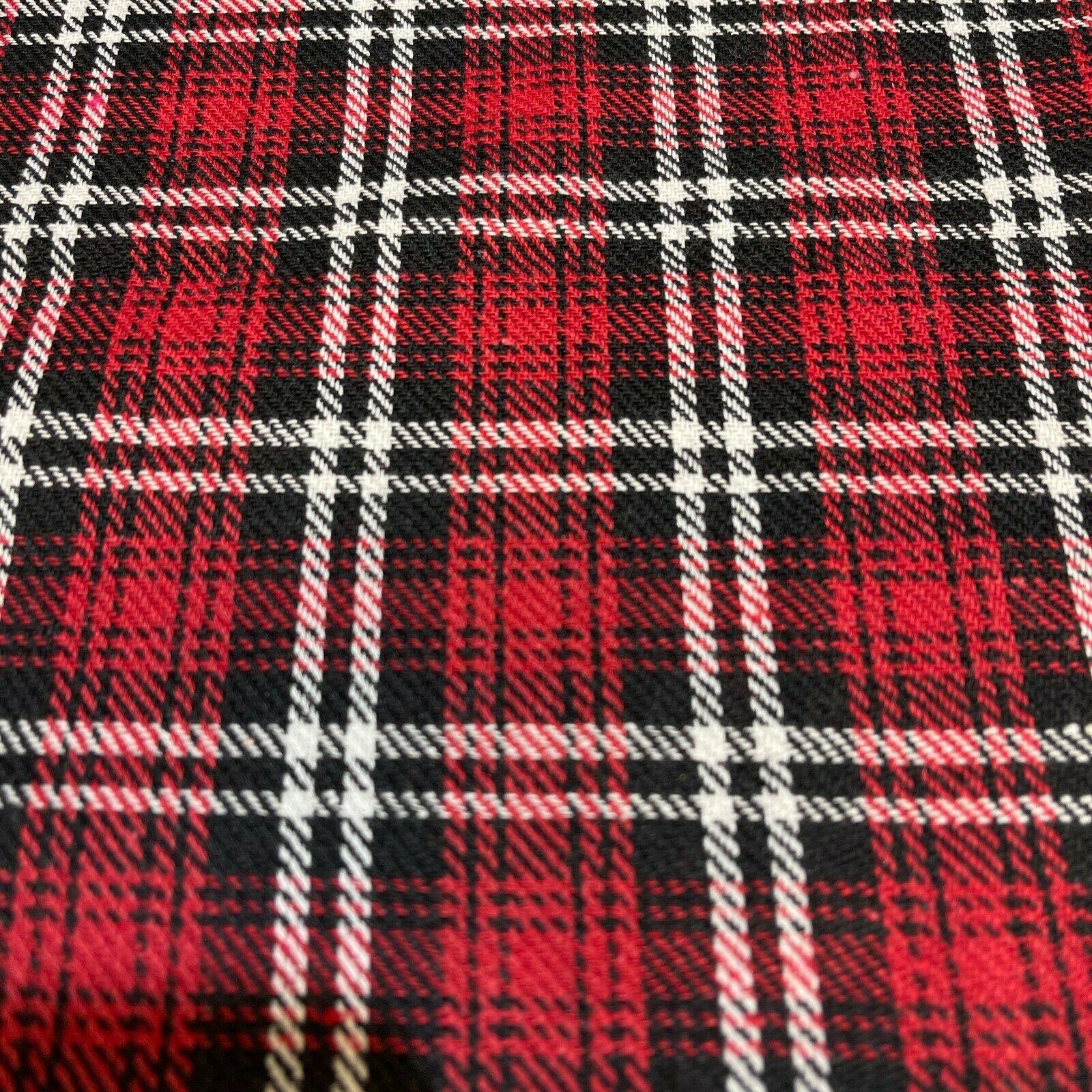 Soft Brushed Tartan Check Plaid Winceyette printed Fabric 55 inches wide MA1580