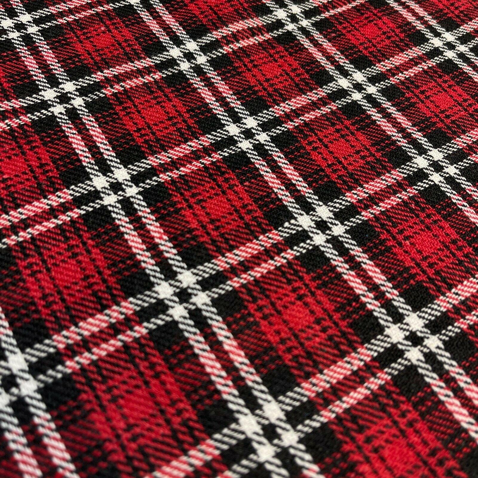 Soft Brushed Tartan Check Plaid Winceyette printed Fabric 55 inches wide MA1580