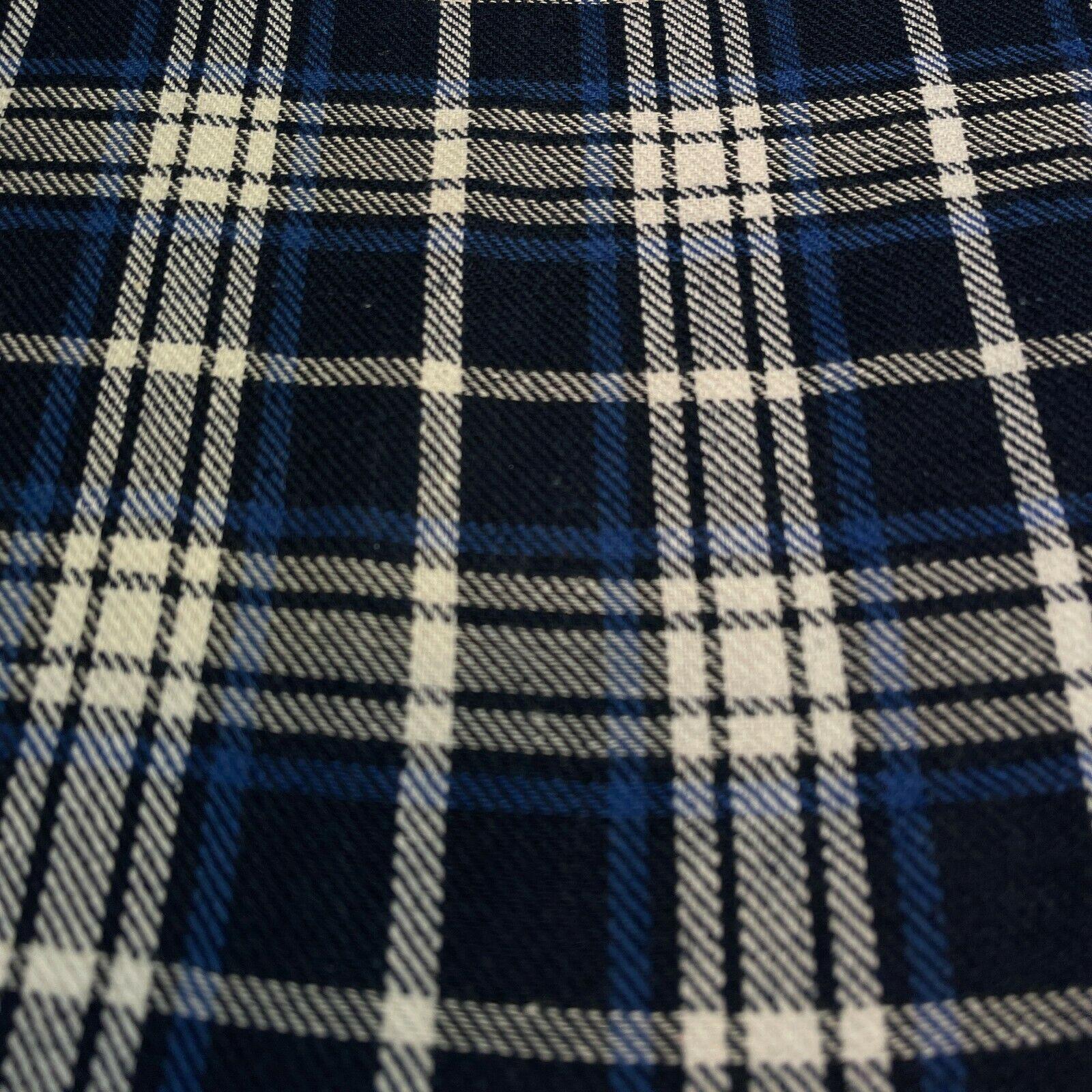 Soft Brushed Tartan Check Plaid Winceyette printed Fabric 55 inches wide MA1580