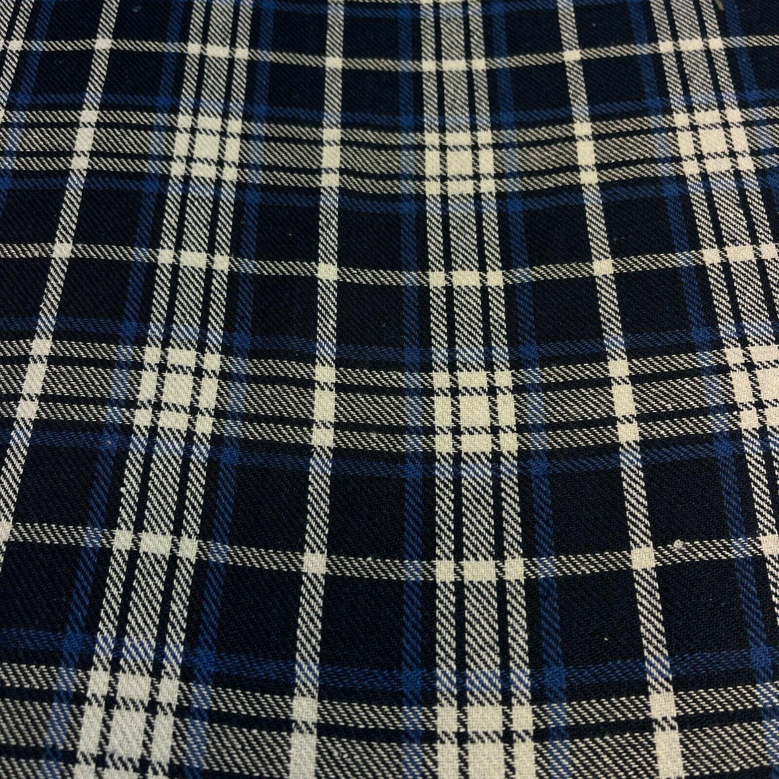 Soft Brushed Tartan Check Plaid Winceyette printed Fabric 55 inches wide MA1580