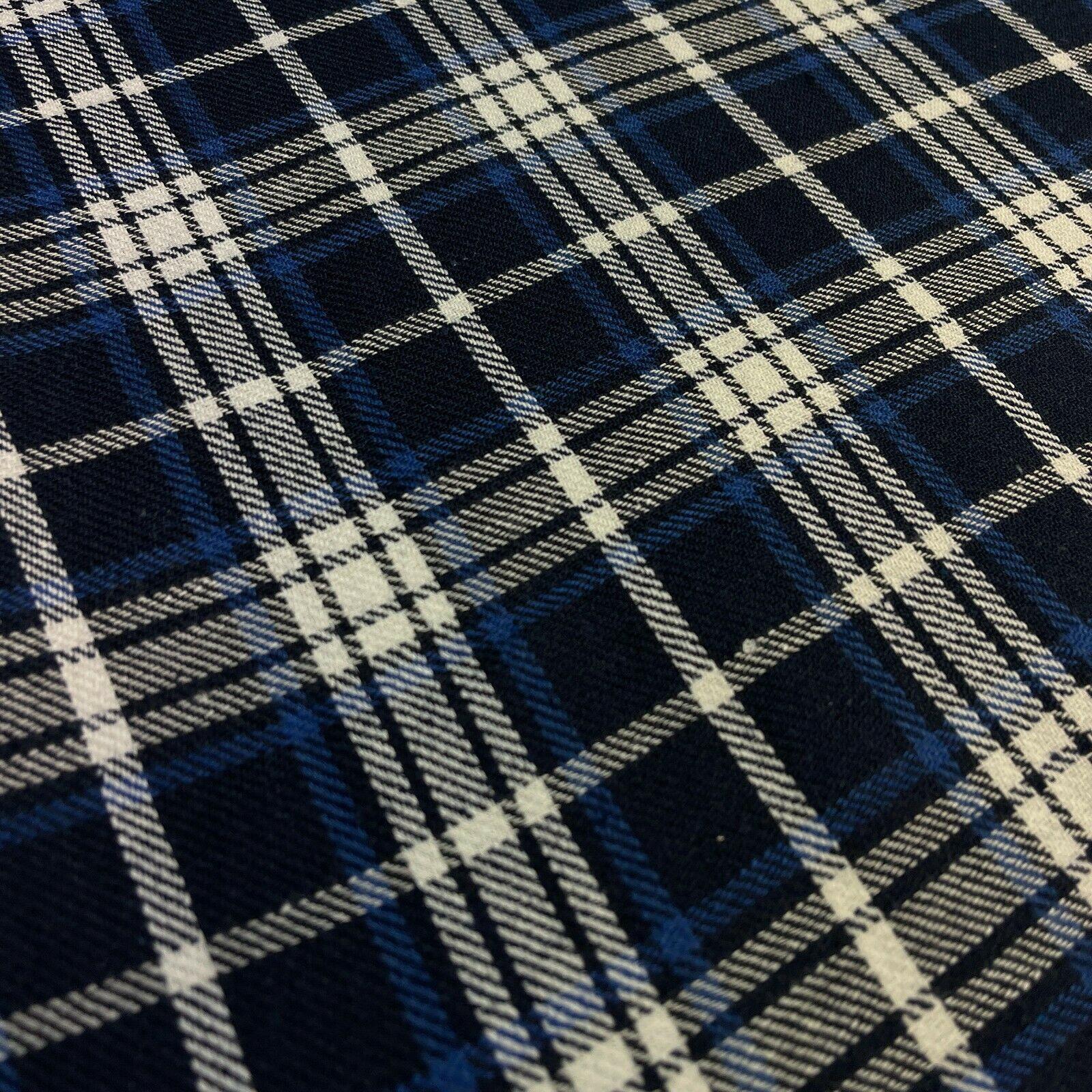 Soft Brushed Tartan Check Plaid Winceyette printed Fabric 55 inches wide MA1580
