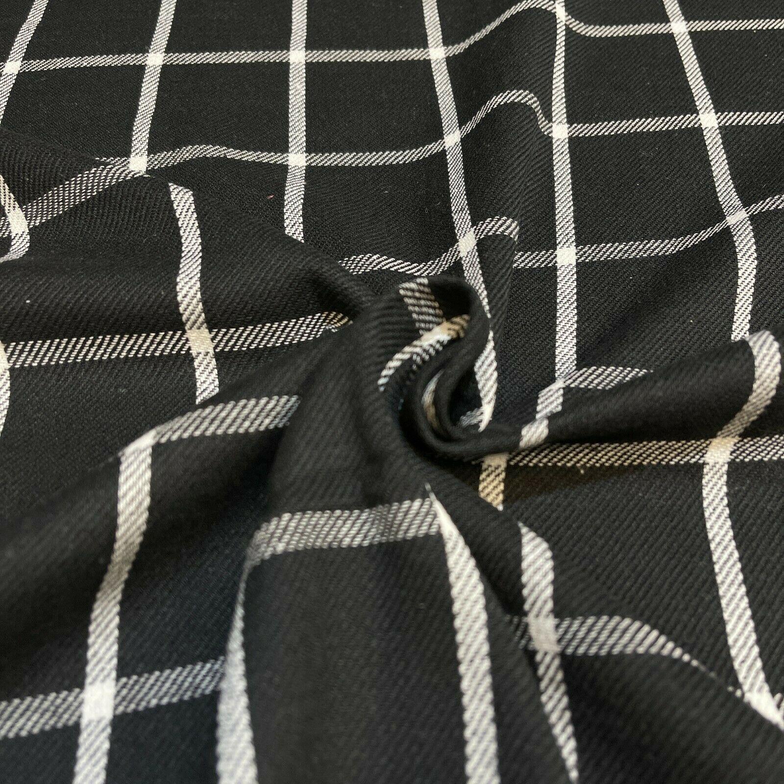 Soft Brushed Tartan Check Plaid Winceyette printed Fabric 55 inches wide MA1580