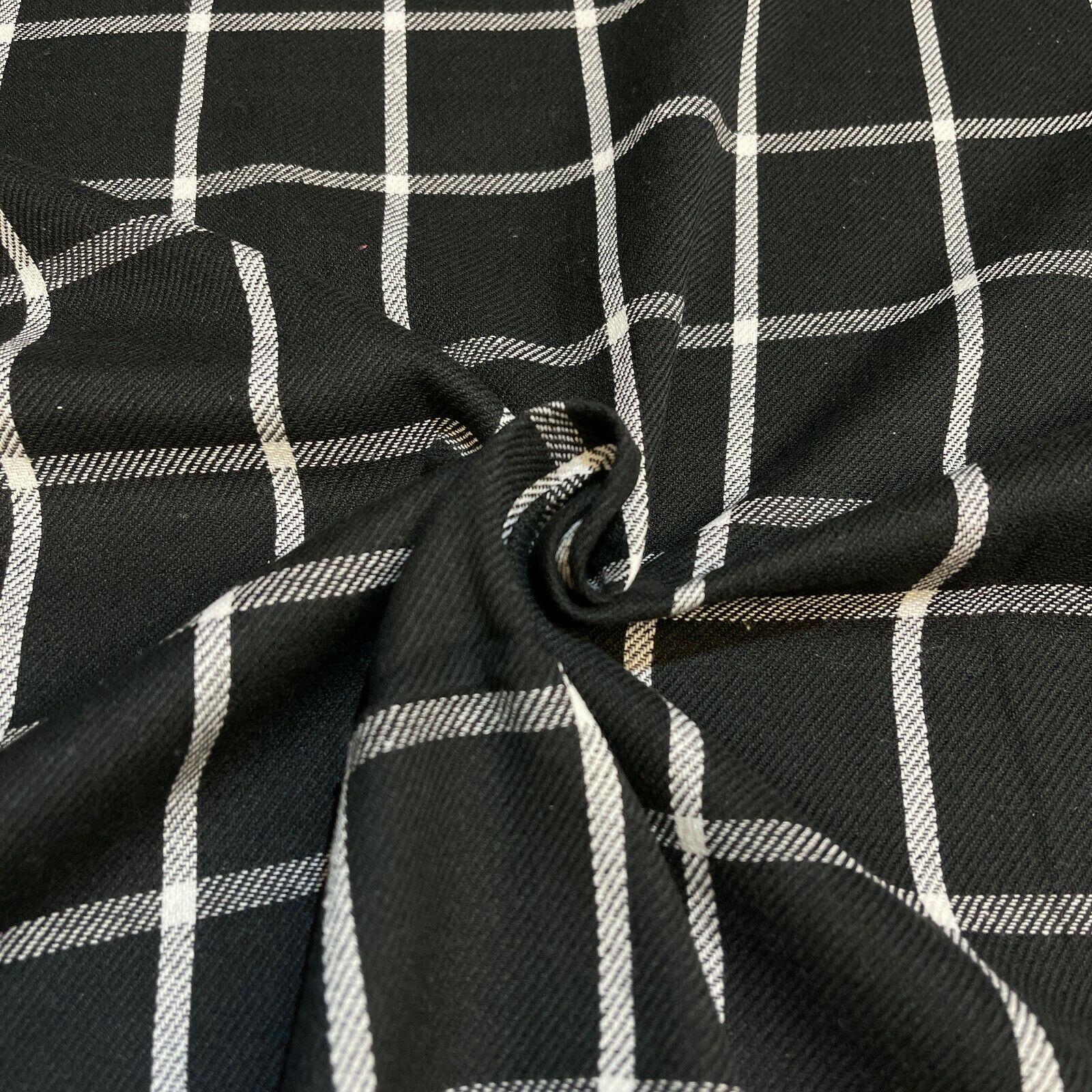 Soft Brushed Tartan Check Plaid Winceyette printed Fabric 55 inches wide MA1580