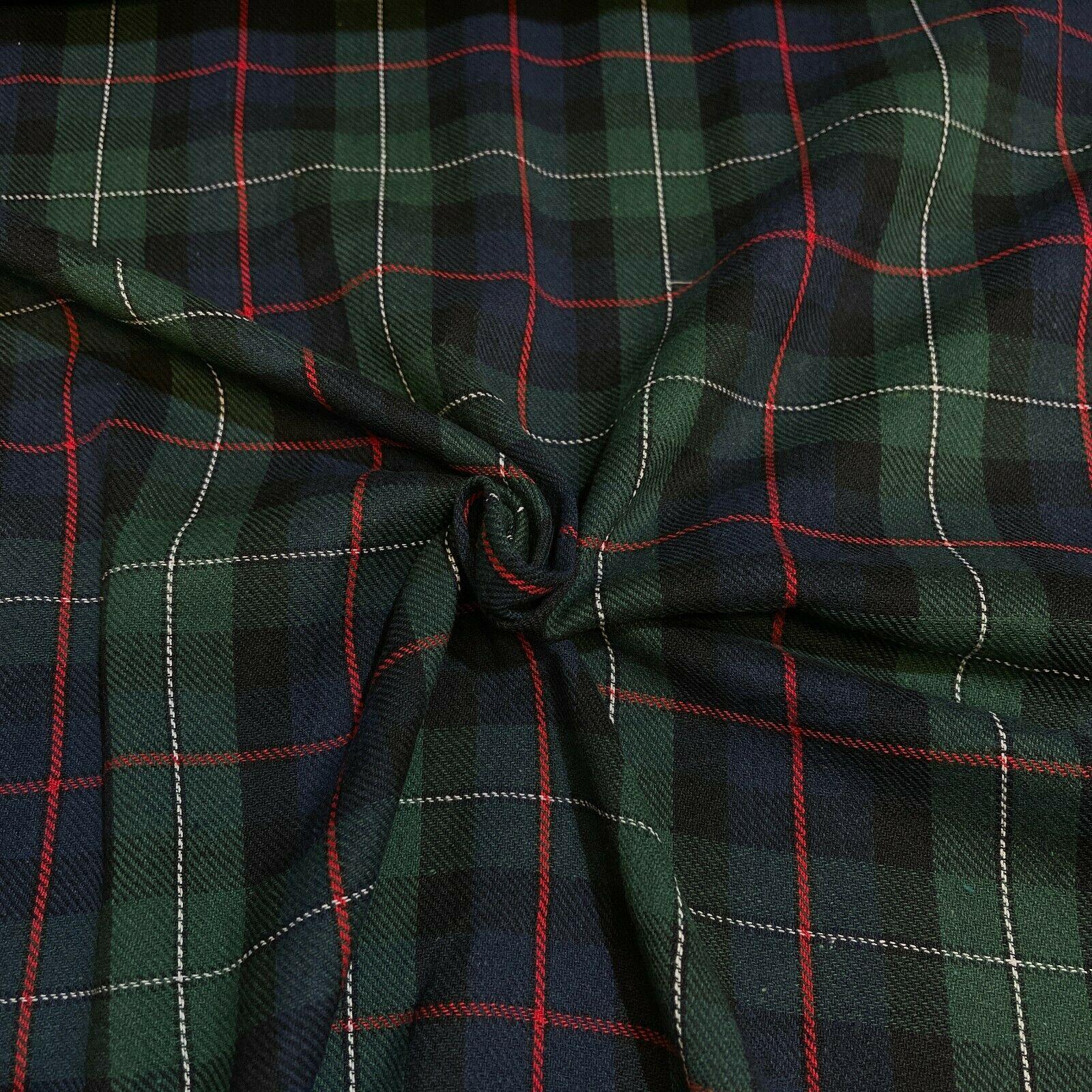 Soft Brushed Tartan Check Plaid Winceyette printed Fabric 55 inches wide MA1580