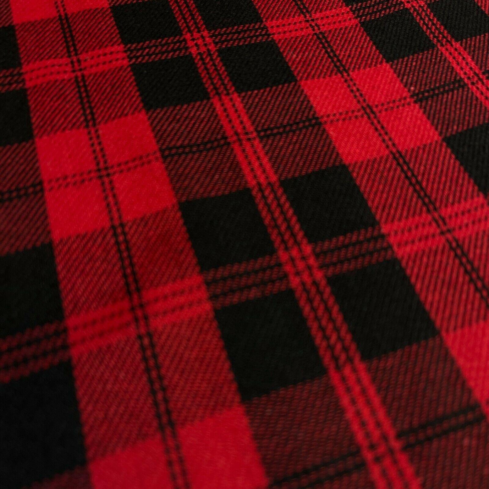 Soft Brushed Tartan Check Plaid Winceyette printed Fabric 55 inches wide MA1580