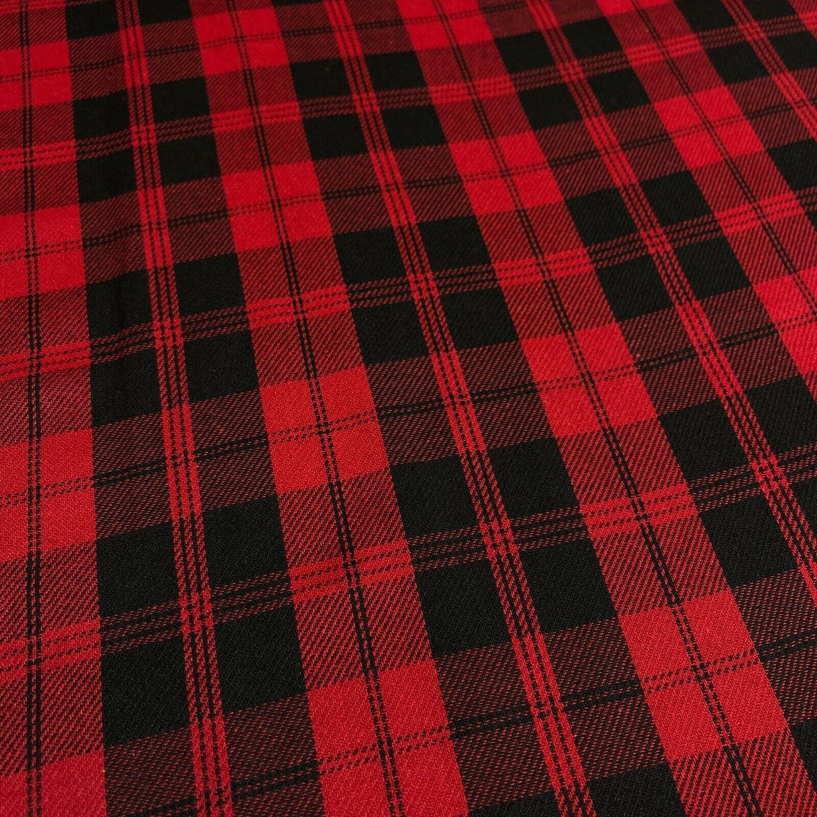 Soft Brushed Tartan Check Plaid Winceyette printed Fabric 55 inches wide MA1580